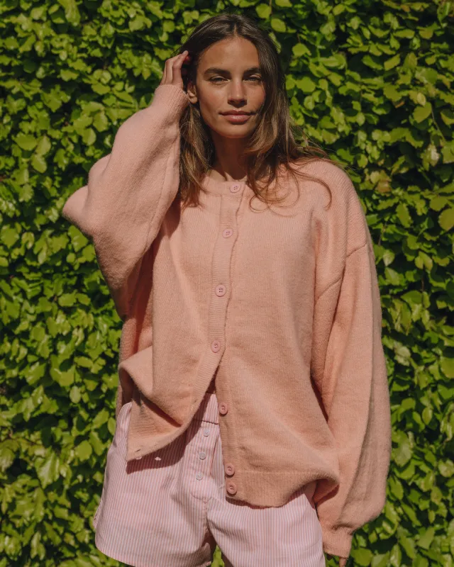 Oversized Button Up Sweater - Dusty Rose sold by Daily Drills