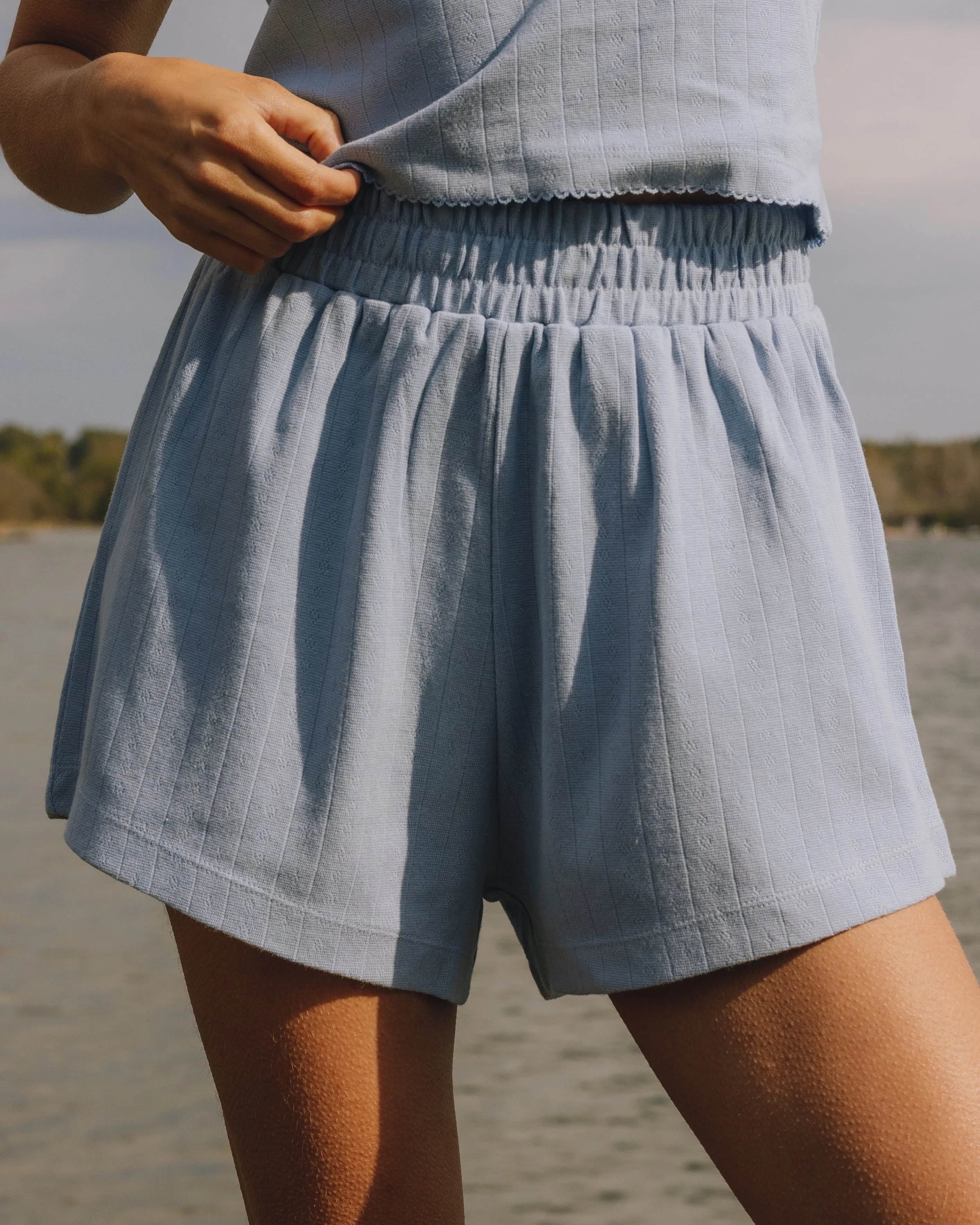 Pointelle Shorts - Mist sold by Daily Drills product image thumbnail 3