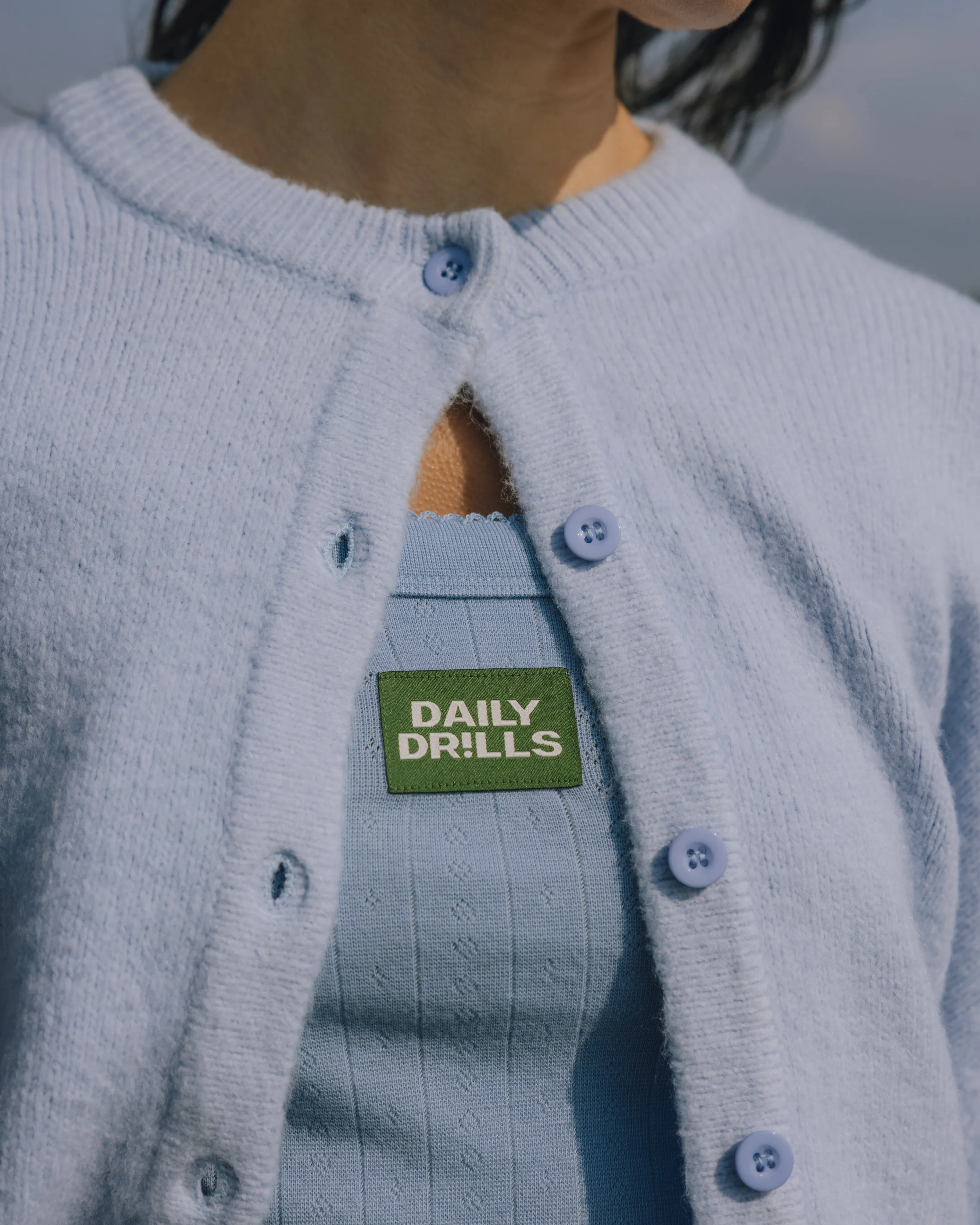 Pointelle Everyday Tank - Mist sold by Daily Drills product image thumbnail 4