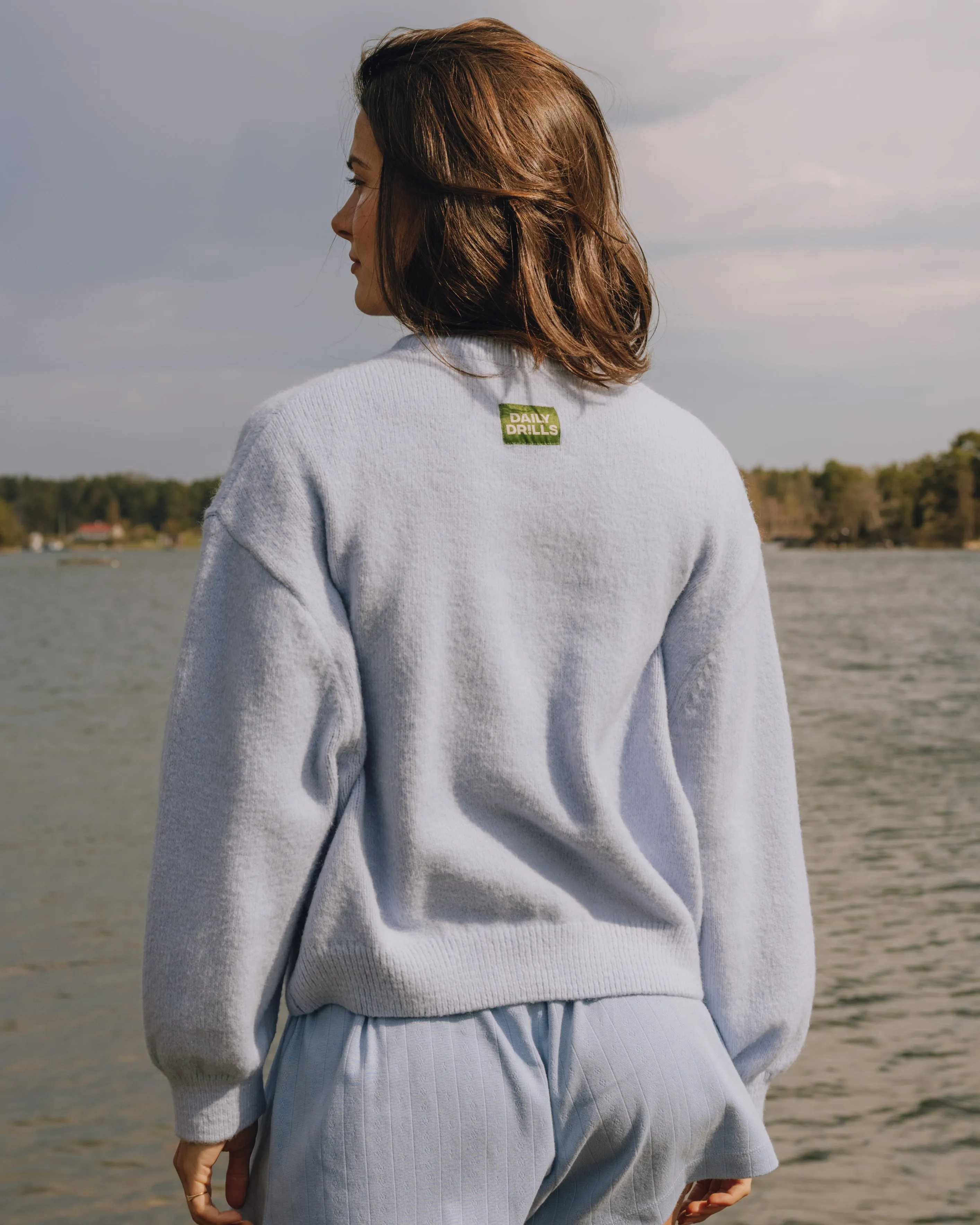 Button Up Sweater - Mist sold by Daily Drills product image thumbnail 2