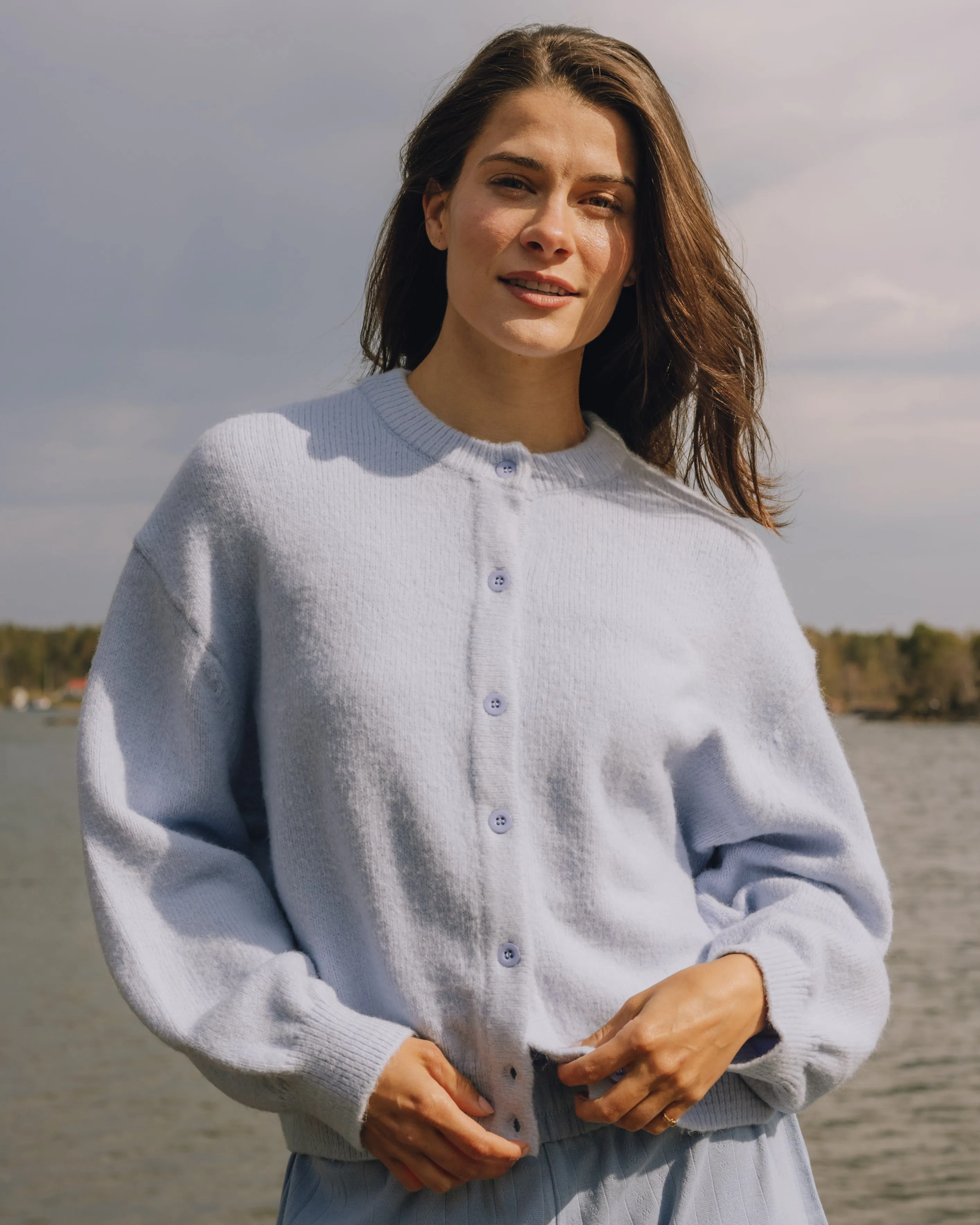 Button Up Sweater - Mist sold by Daily Drills