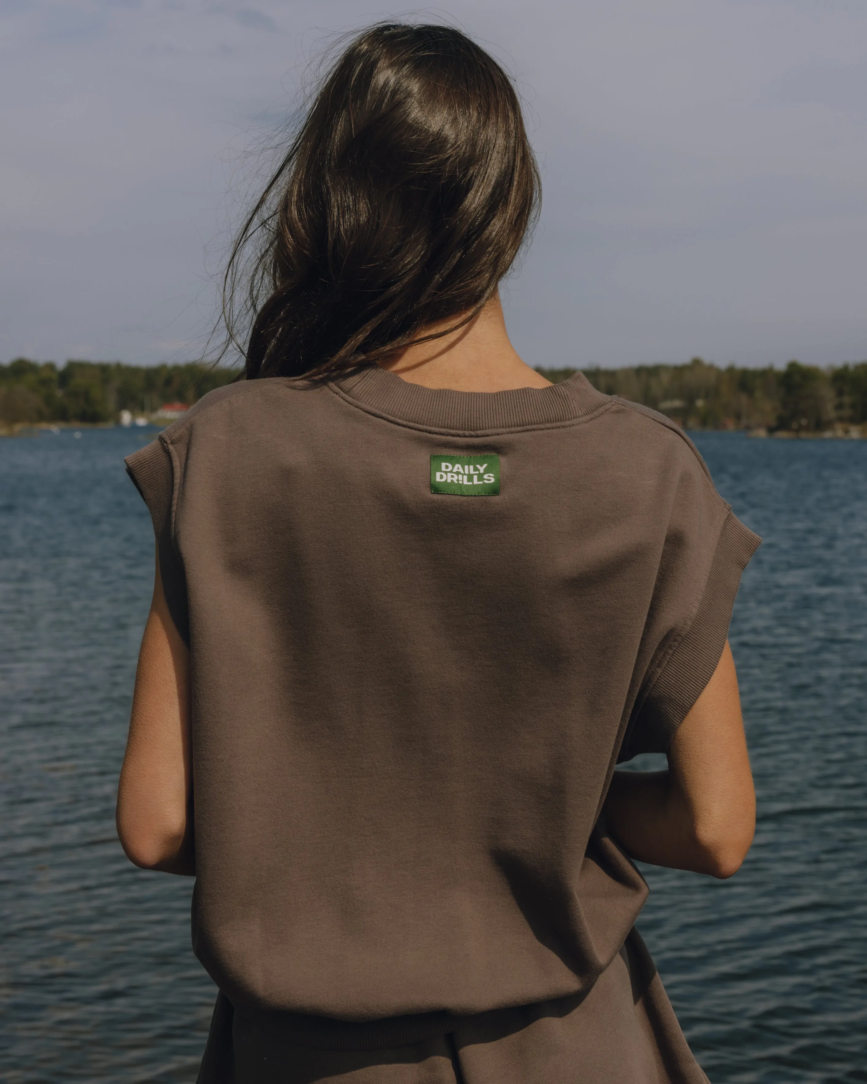 Short Sleeve V-Neck Crew - Mocha sold by Daily Drills product image thumbnail 2