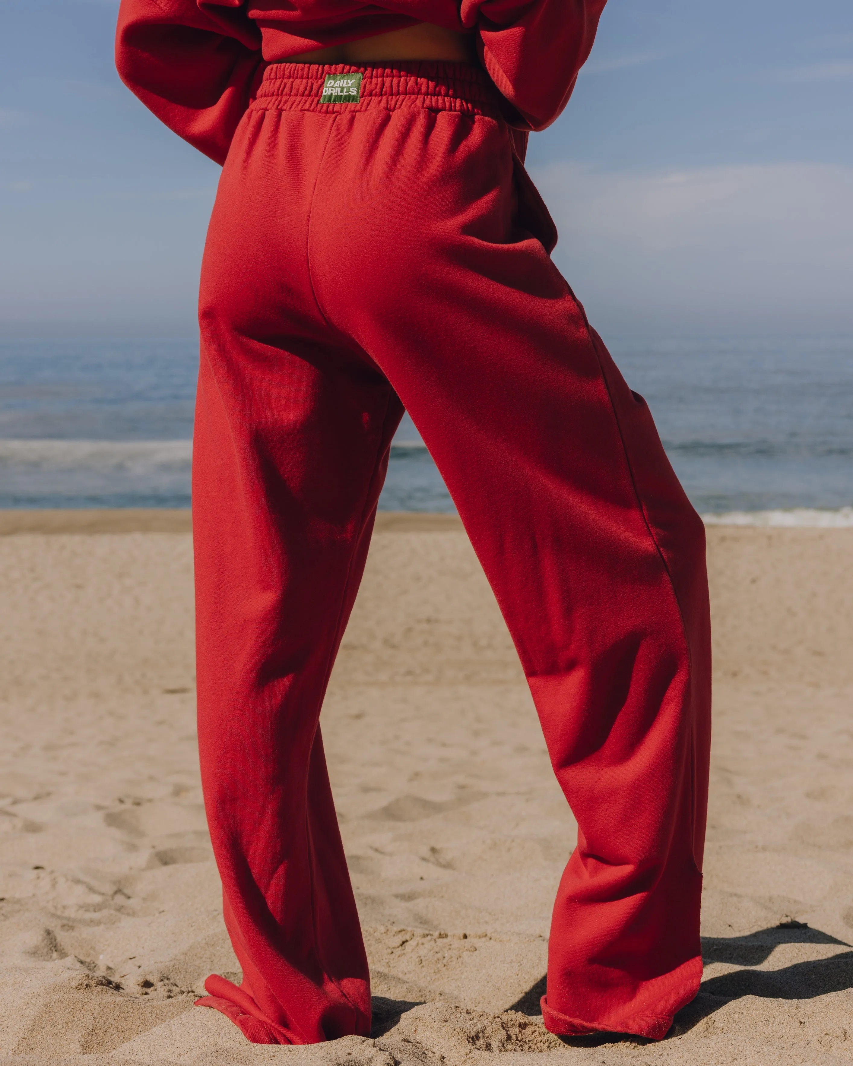 Wide Leg Sweatpants - Vintage Red sold by Daily Drills product image thumbnail 2