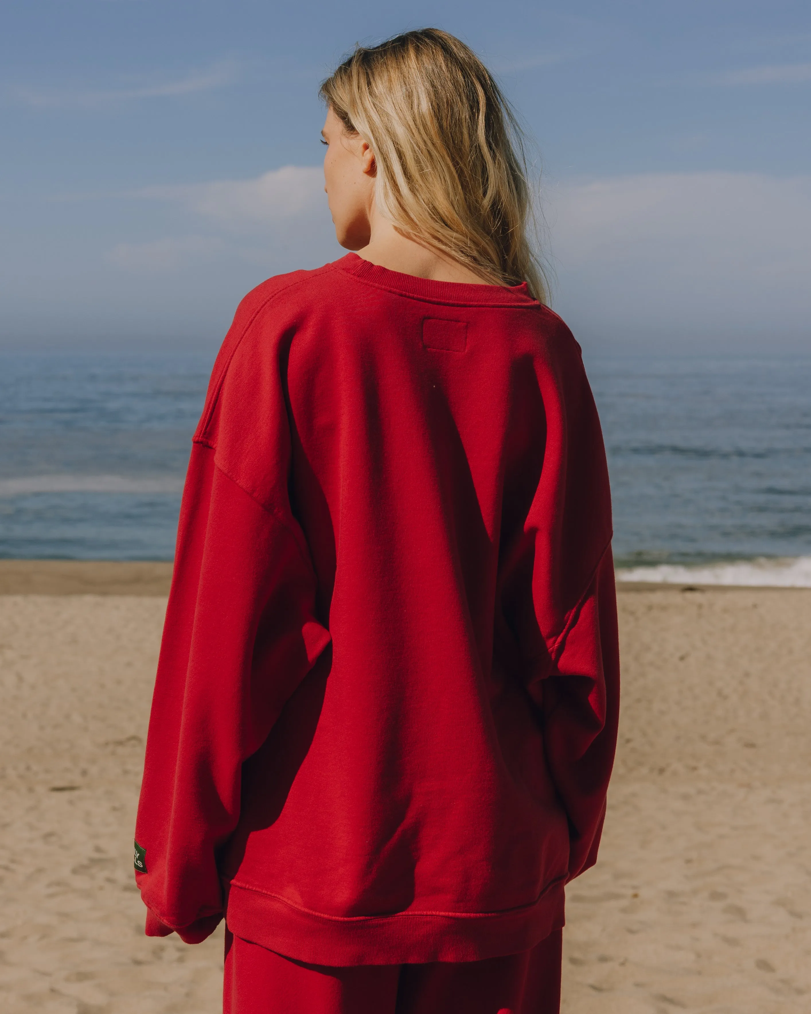 Unisex Oversized Crew - Vintage Red sold by Daily Drills product image thumbnail 2