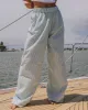 Seersucker Resort Pants - Green + White Stripe sold by Daily Drills