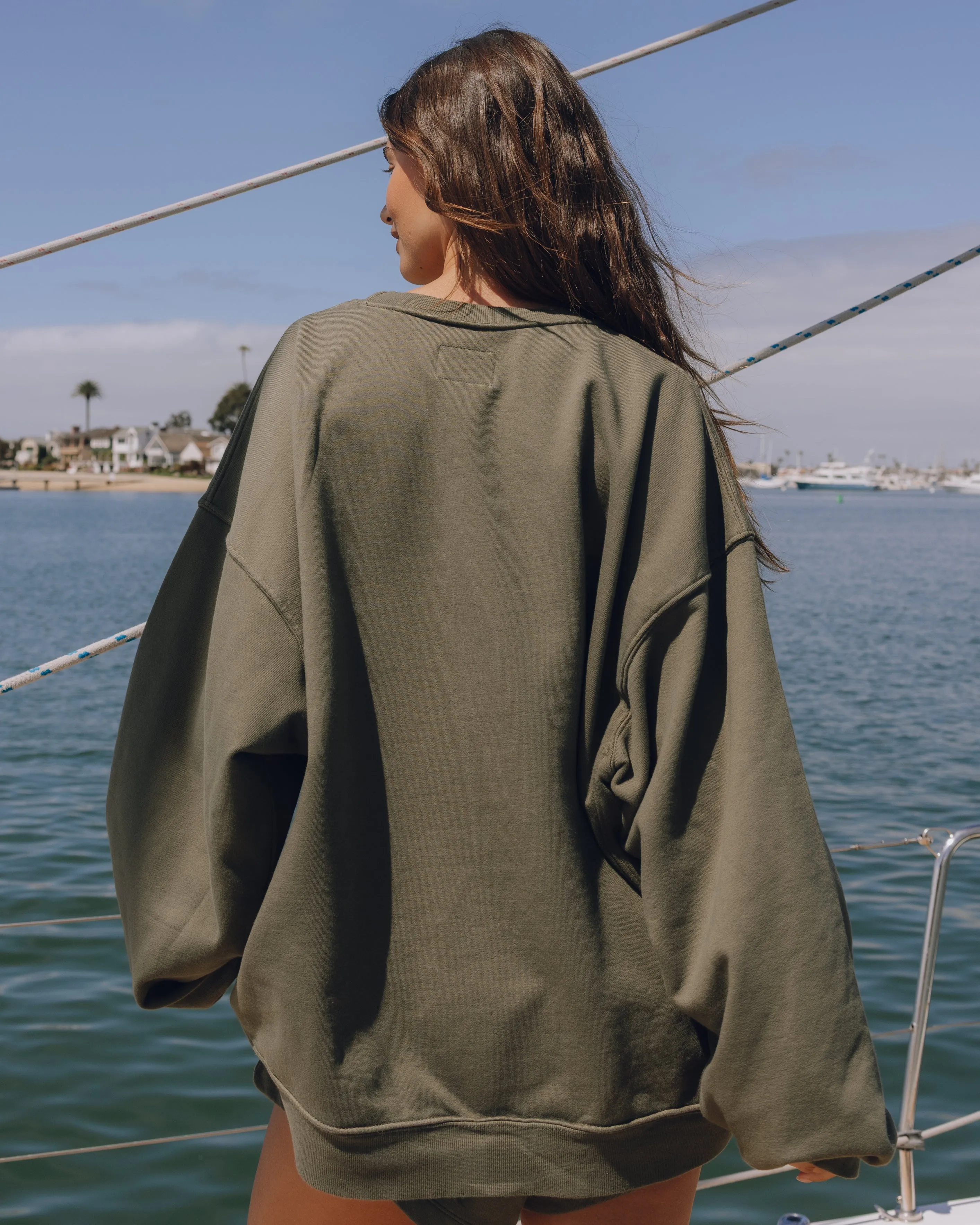 Unisex Oversized Crew - Lodge sold by Daily Drills product image thumbnail 2