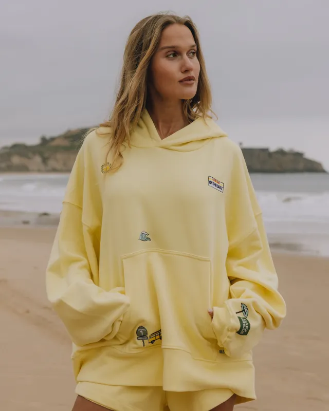 Oversized Embroidered Hoodie - Lemonade + Summer Detail sold by Daily Drills
