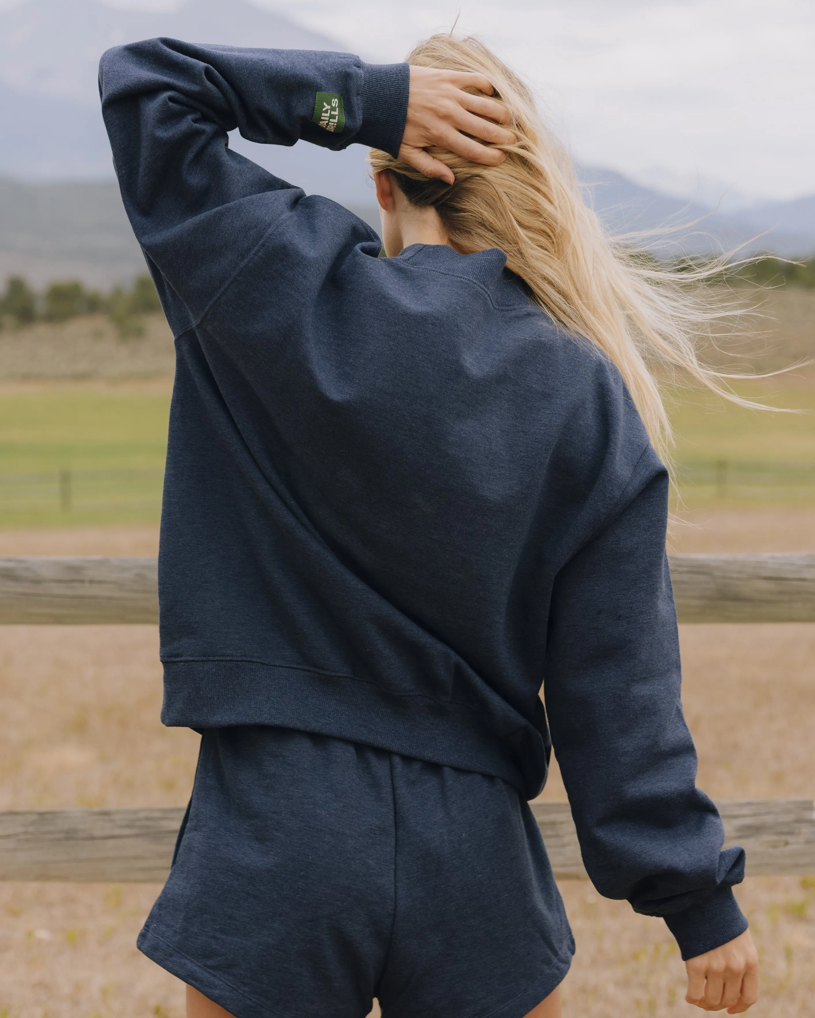 Fleece Vintage Crew - Denim sold by Daily Drills product image thumbnail 2