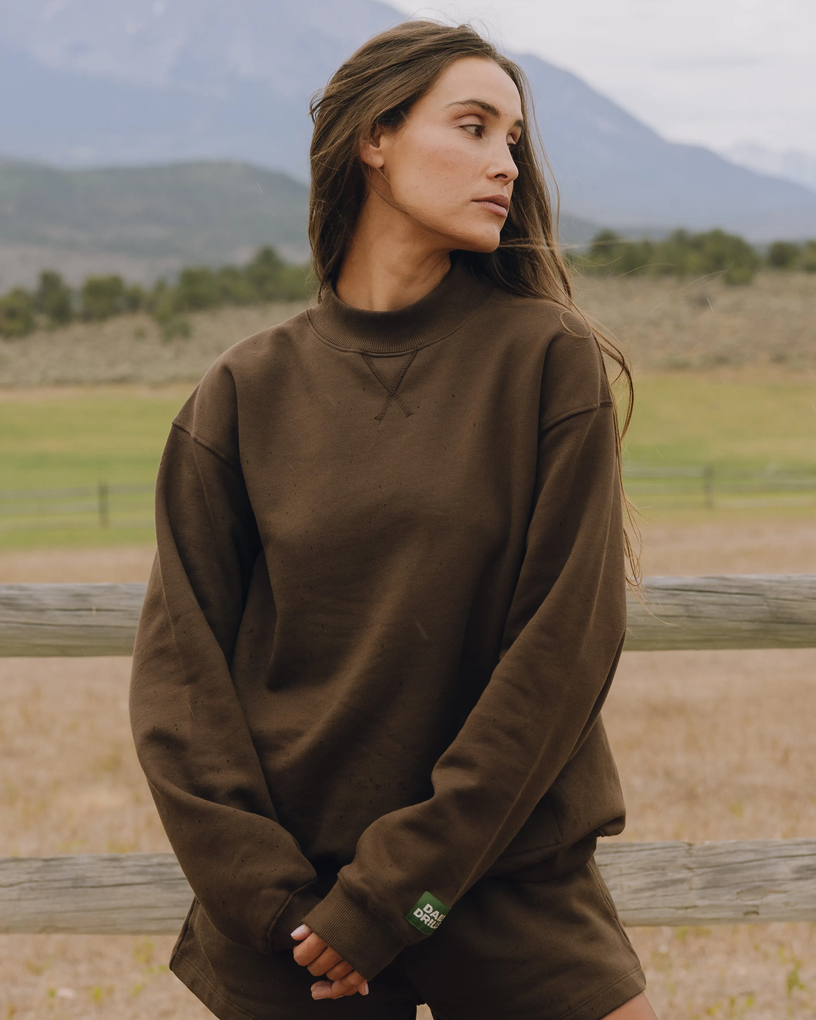 Fleece Vintage Crew - Coco sold by Daily Drills