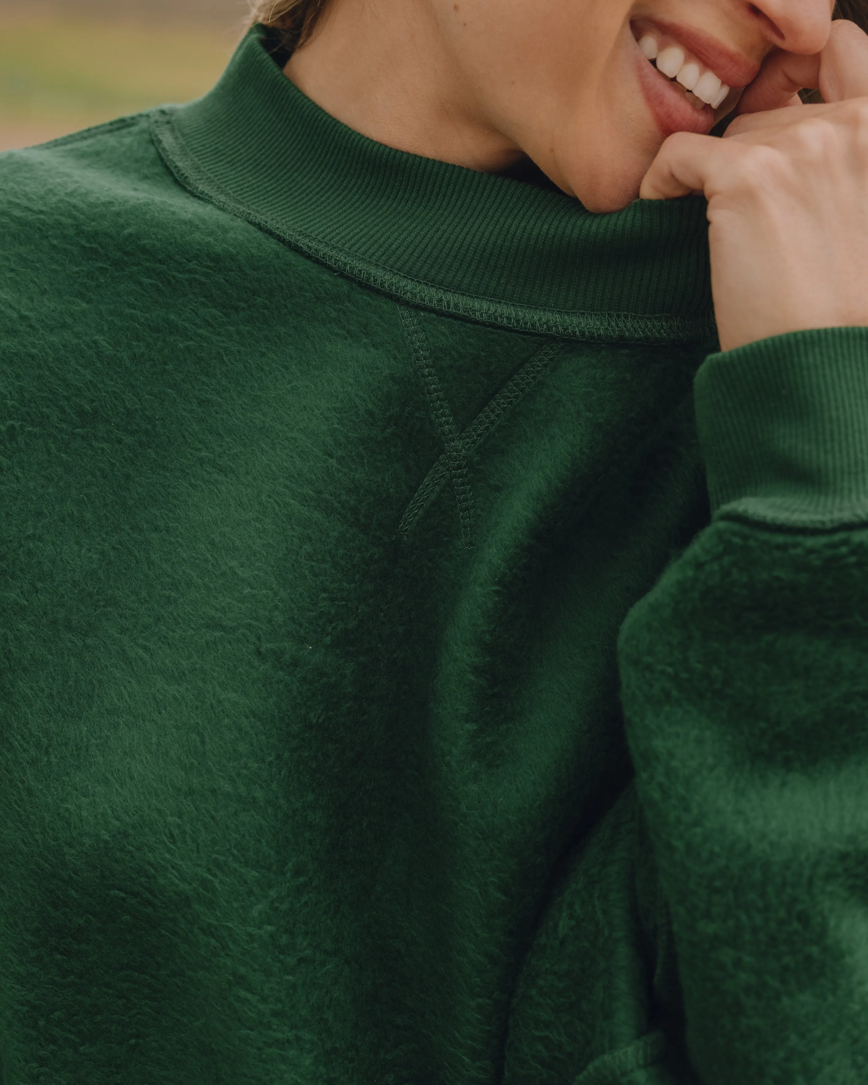 Fleece Vintage Crew - Forest Green sold by Daily Drills product image thumbnail 3