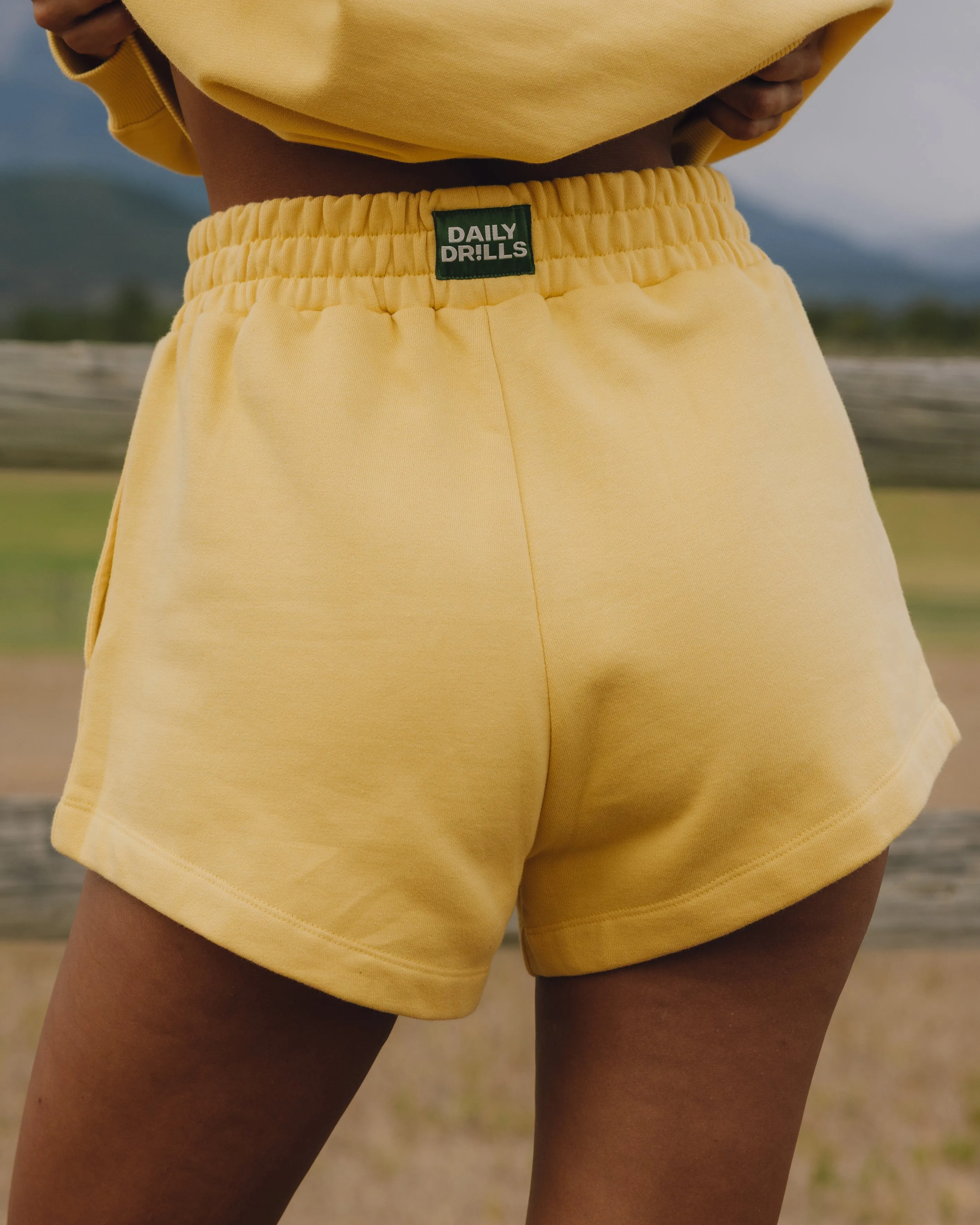 Fleece Super Shorts - Sunny sold by Daily Drills product image thumbnail 2