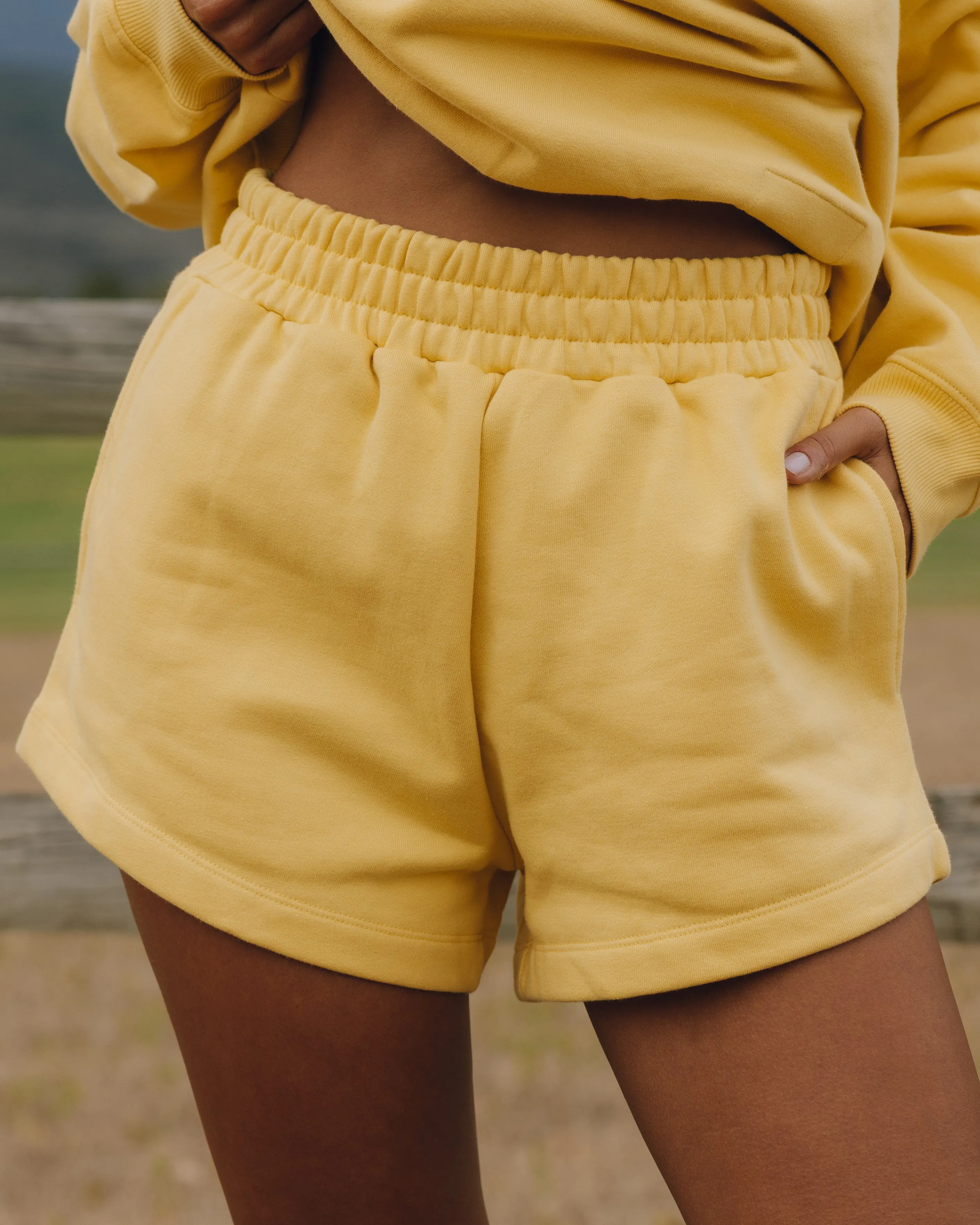 Fleece Super Shorts - Sunny sold by Daily Drills product image thumbnail 3