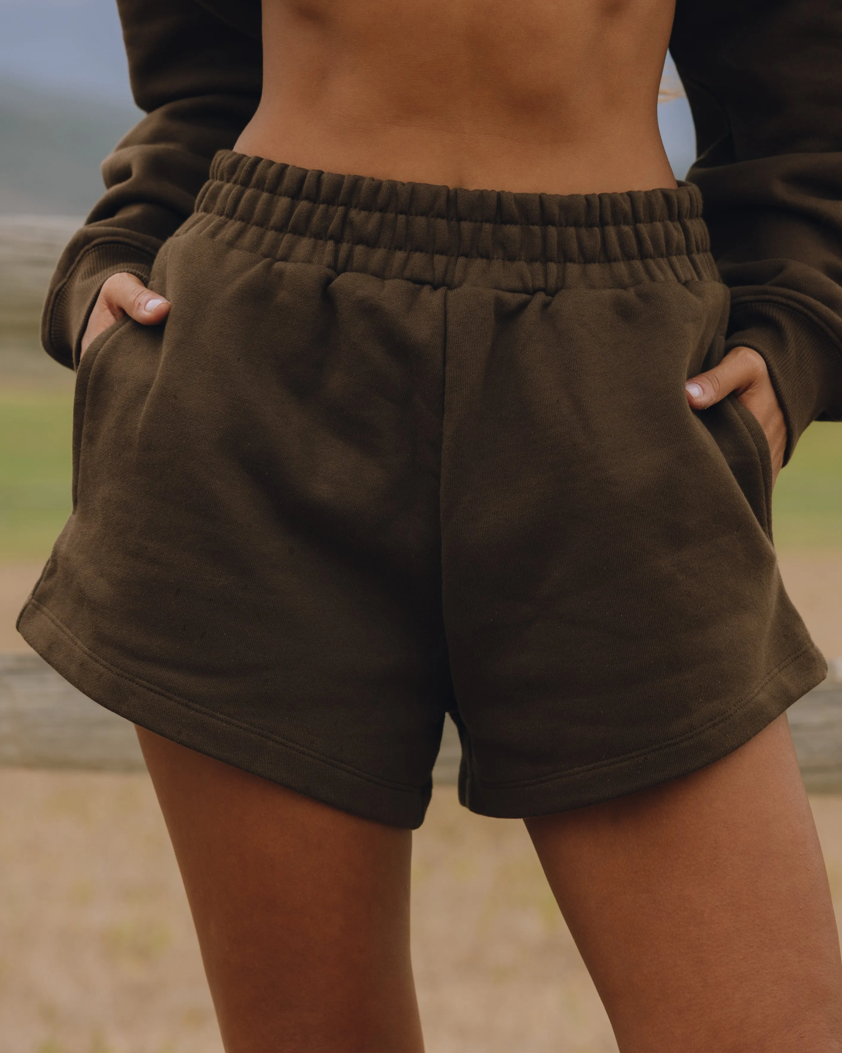 Fleece Super Shorts - Coco sold by Daily Drills product image thumbnail 3