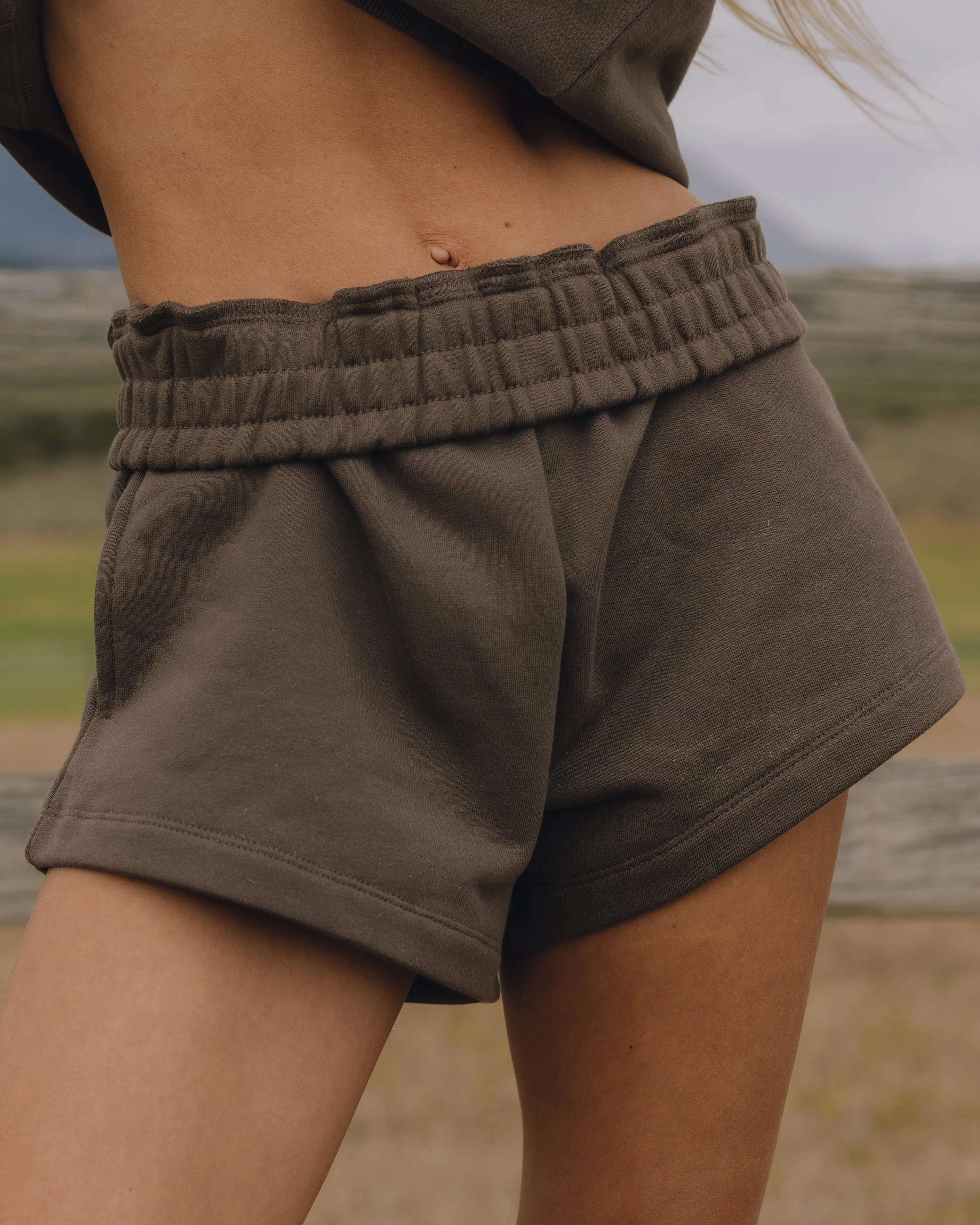 Fleece Super Shorts - Mocha sold by Daily Drills