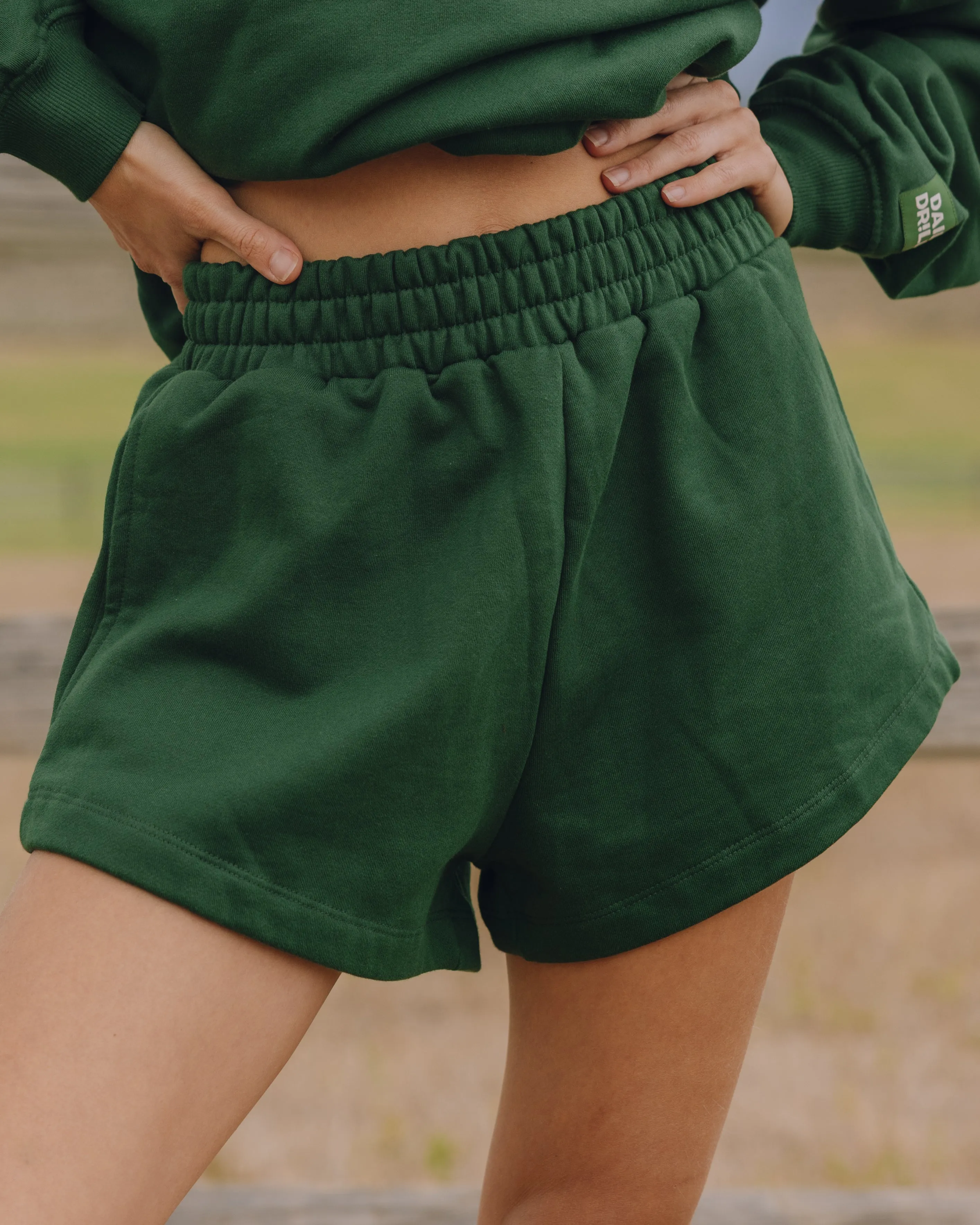 Fleece Super Shorts - Forest Green sold by Daily Drills product image thumbnail 3