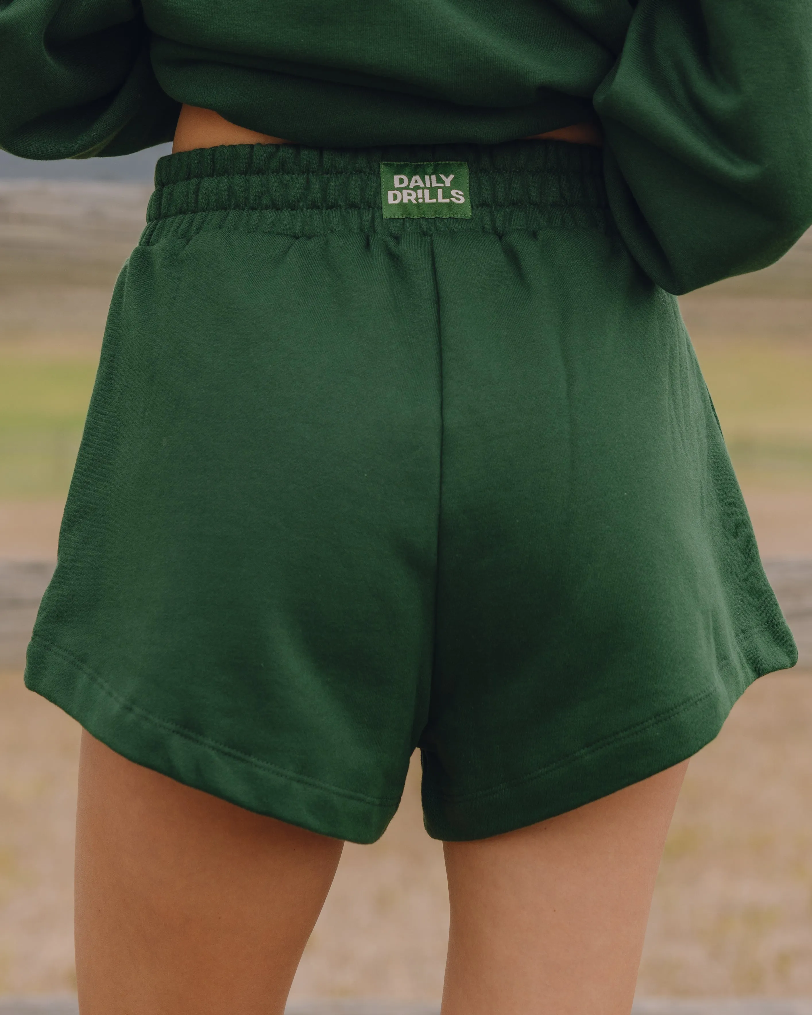 Fleece Super Shorts - Forest Green sold by Daily Drills product image thumbnail 2