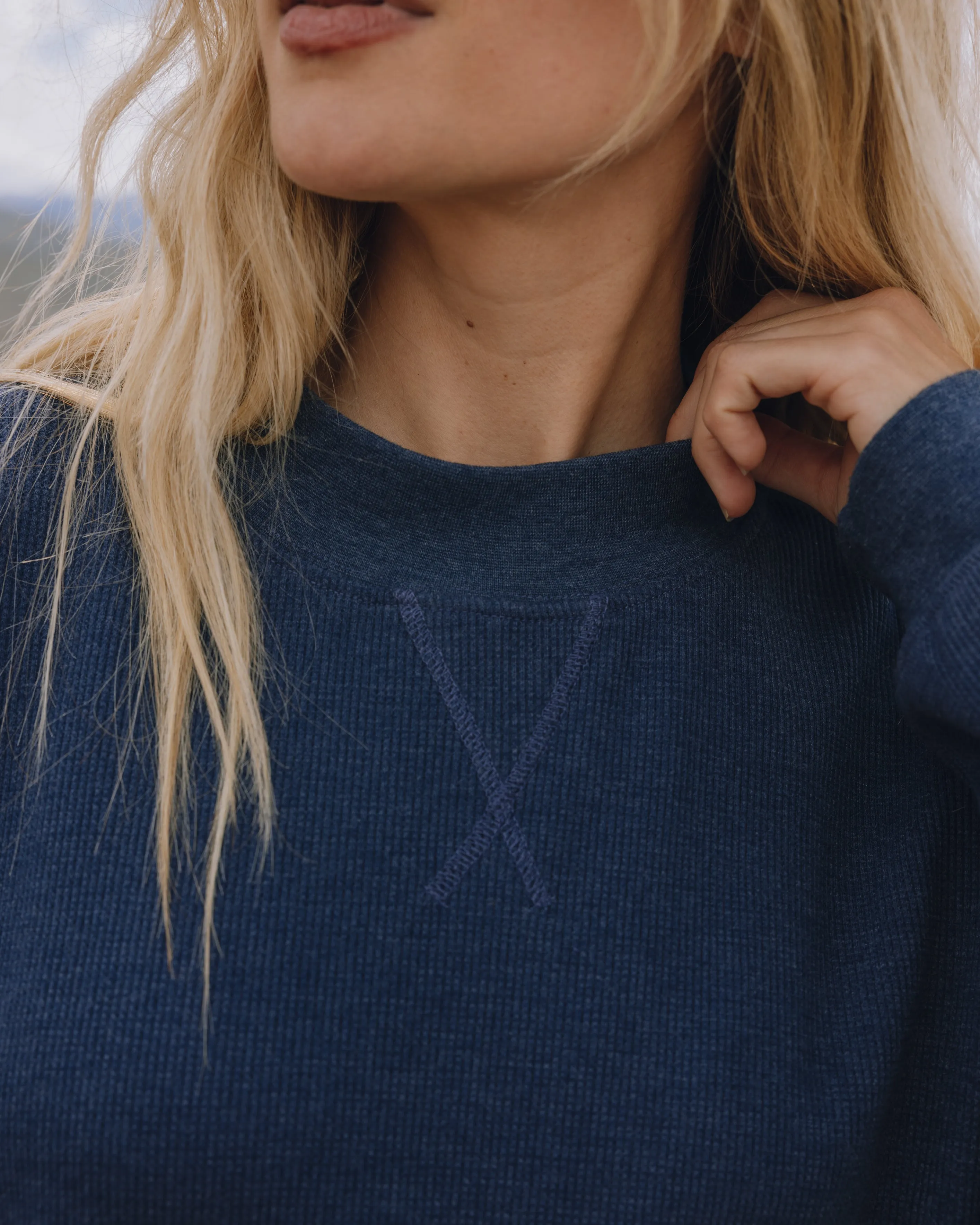 Oversized Vintage Thermal - Denim sold by Daily Drills product image thumbnail 3