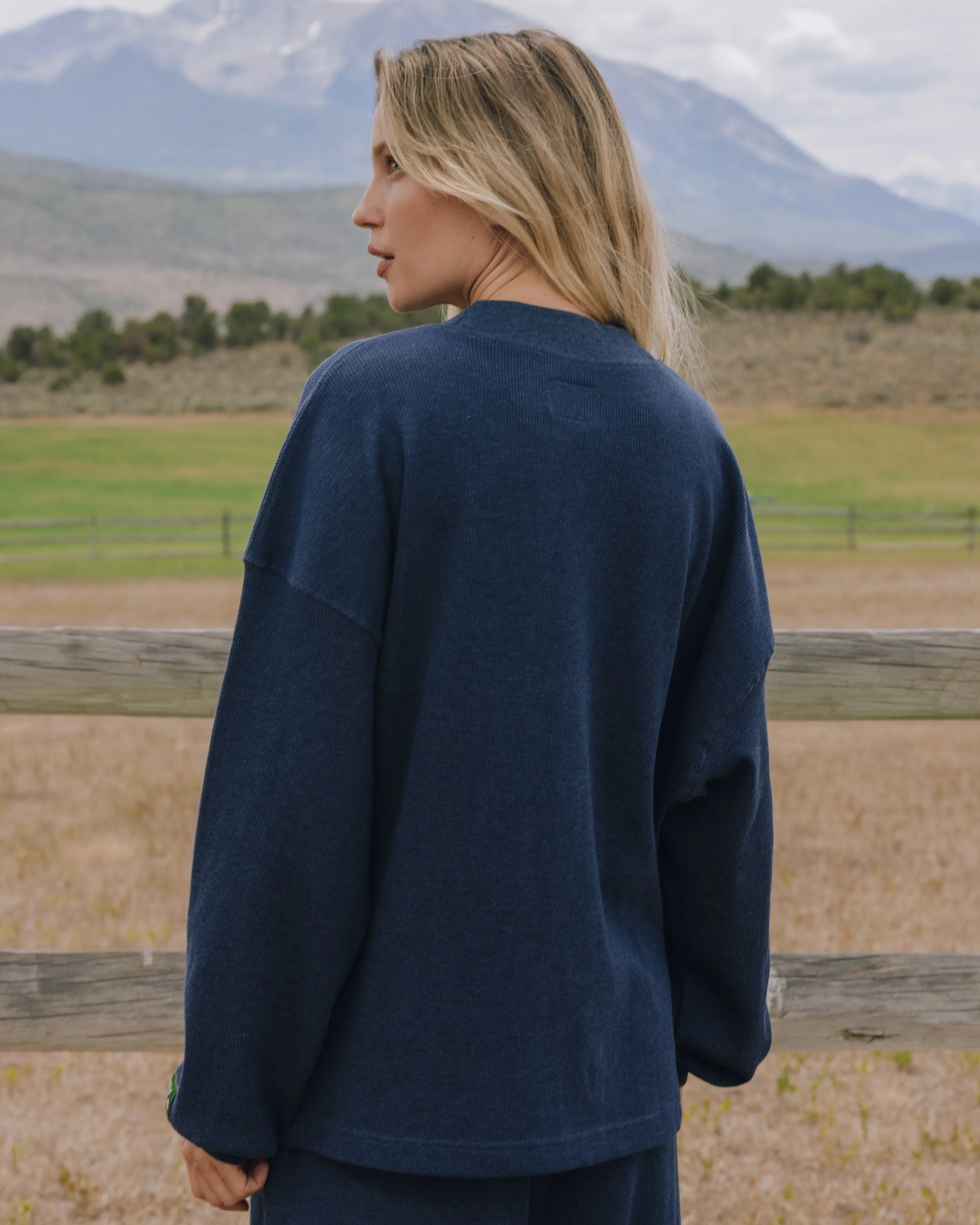 Oversized Vintage Thermal - Denim sold by Daily Drills product image thumbnail 2