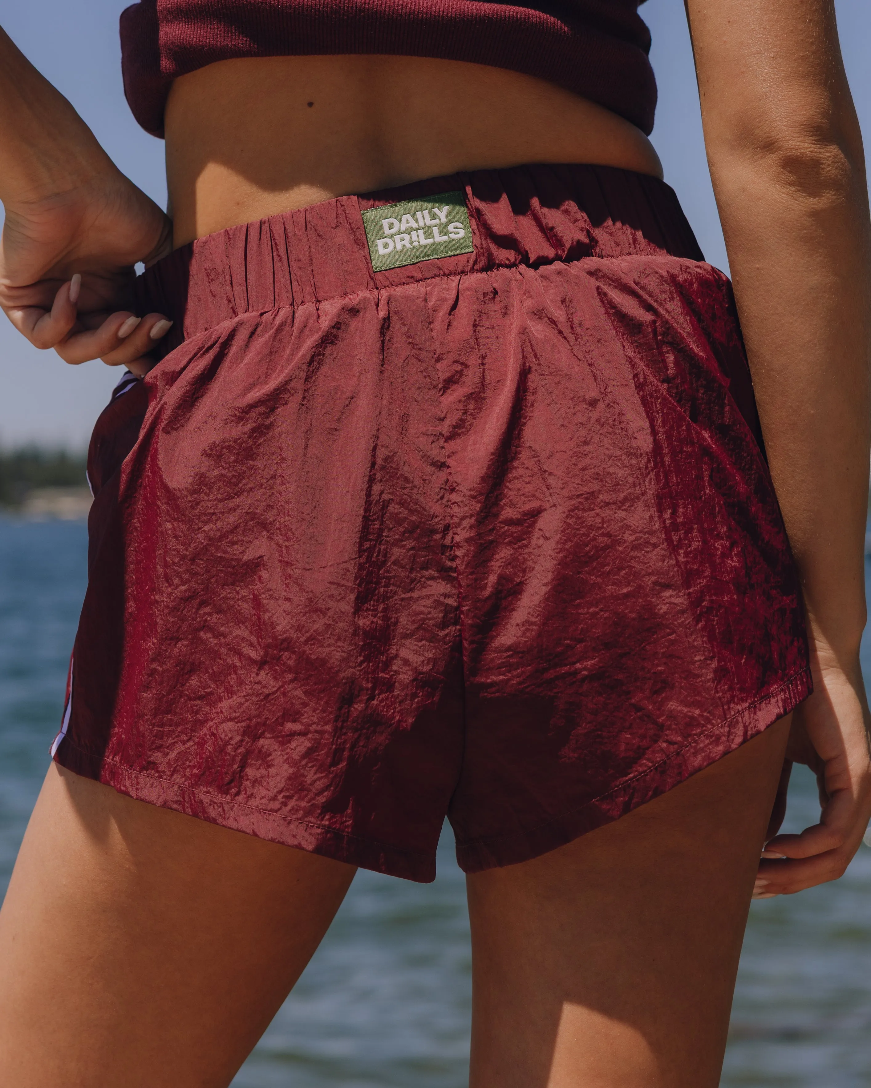Super Bounce Shorts with Stripes - Bodega + White sold by Daily Drills product image thumbnail 2