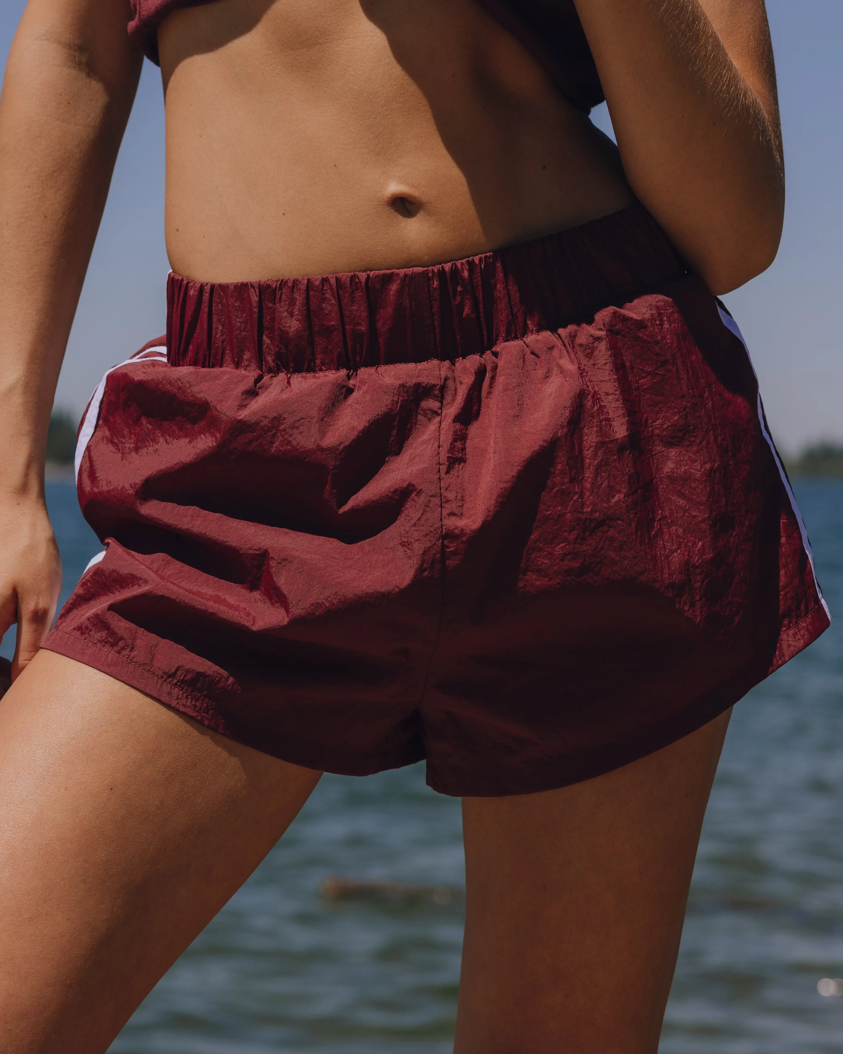 Super Bounce Shorts with Stripes - Bodega + White sold by Daily Drills