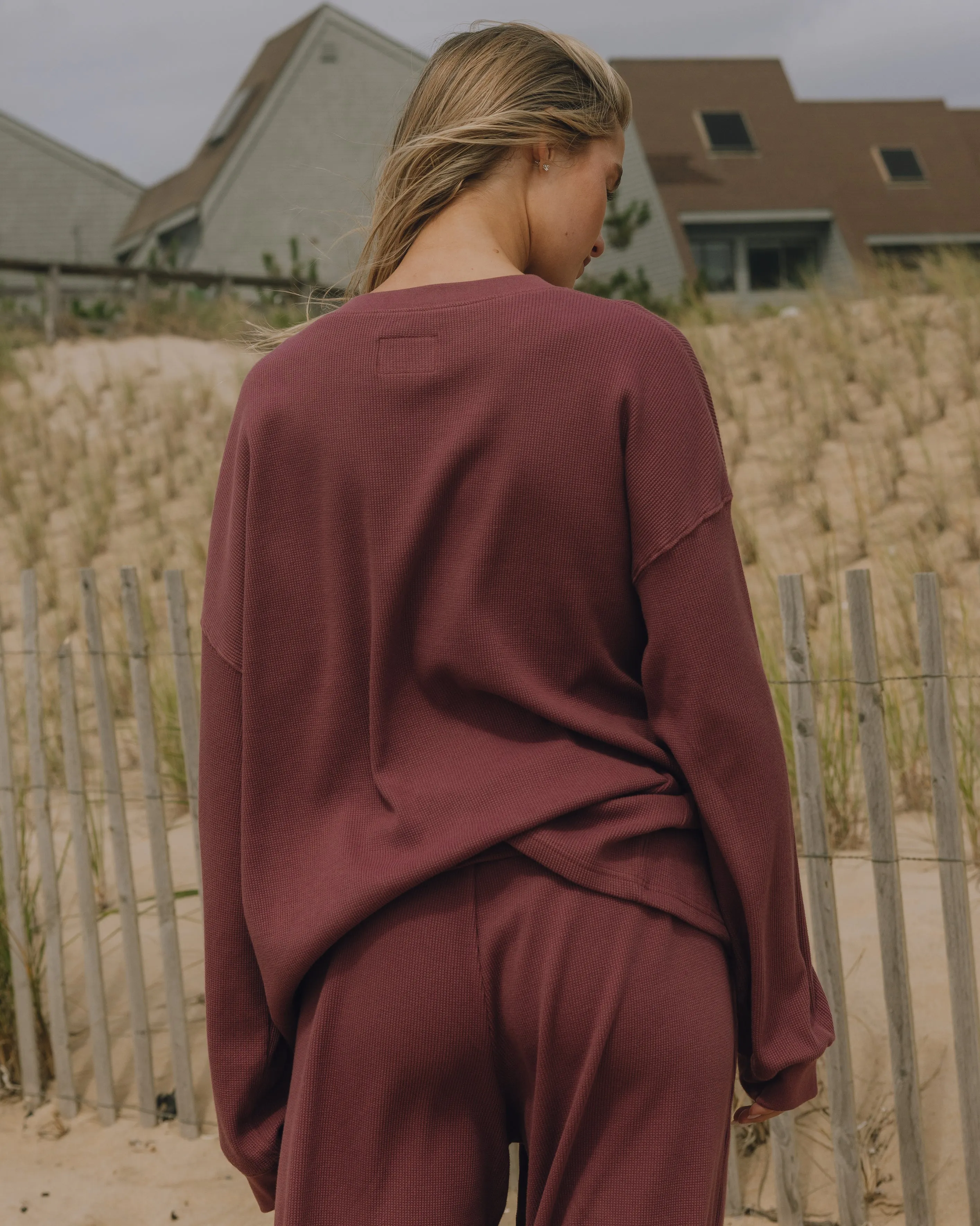 Oversized Sport Thermal - Wine with Monochrome Patch sold by Daily Drills product image thumbnail 3