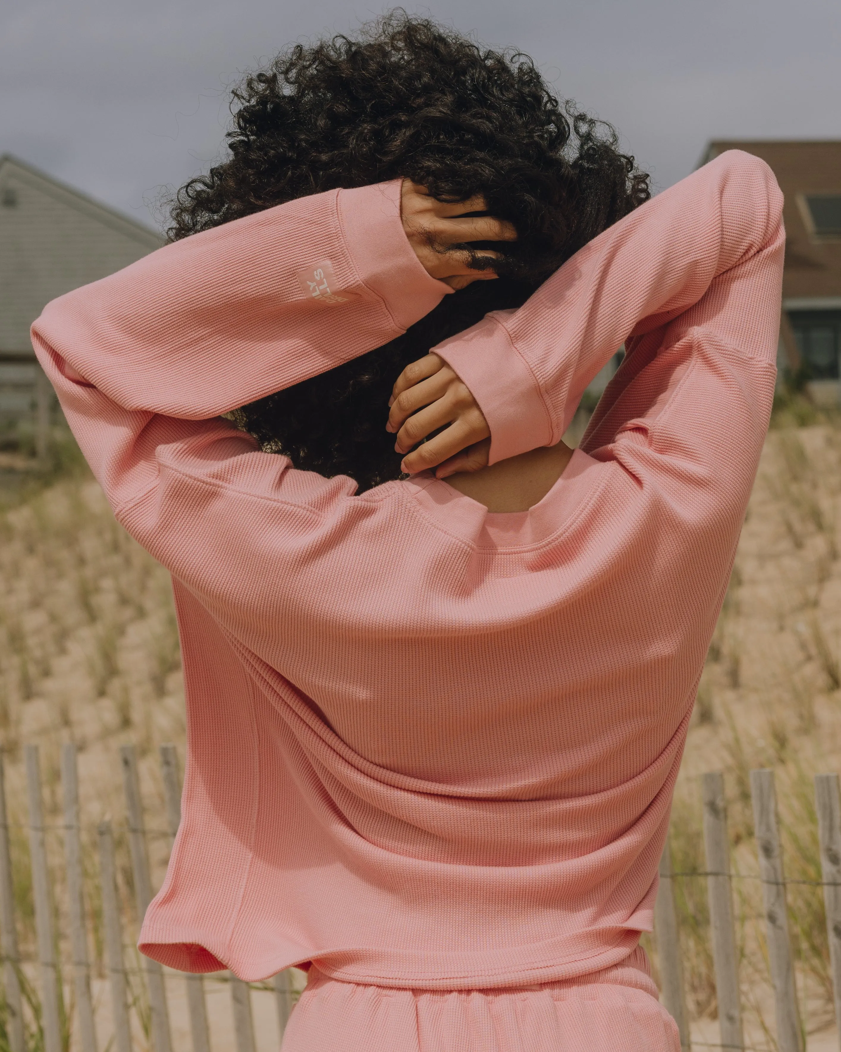 Oversized Sport Thermal - Dusty Rose with Monochrome Patch sold by Daily Drills product image thumbnail 3