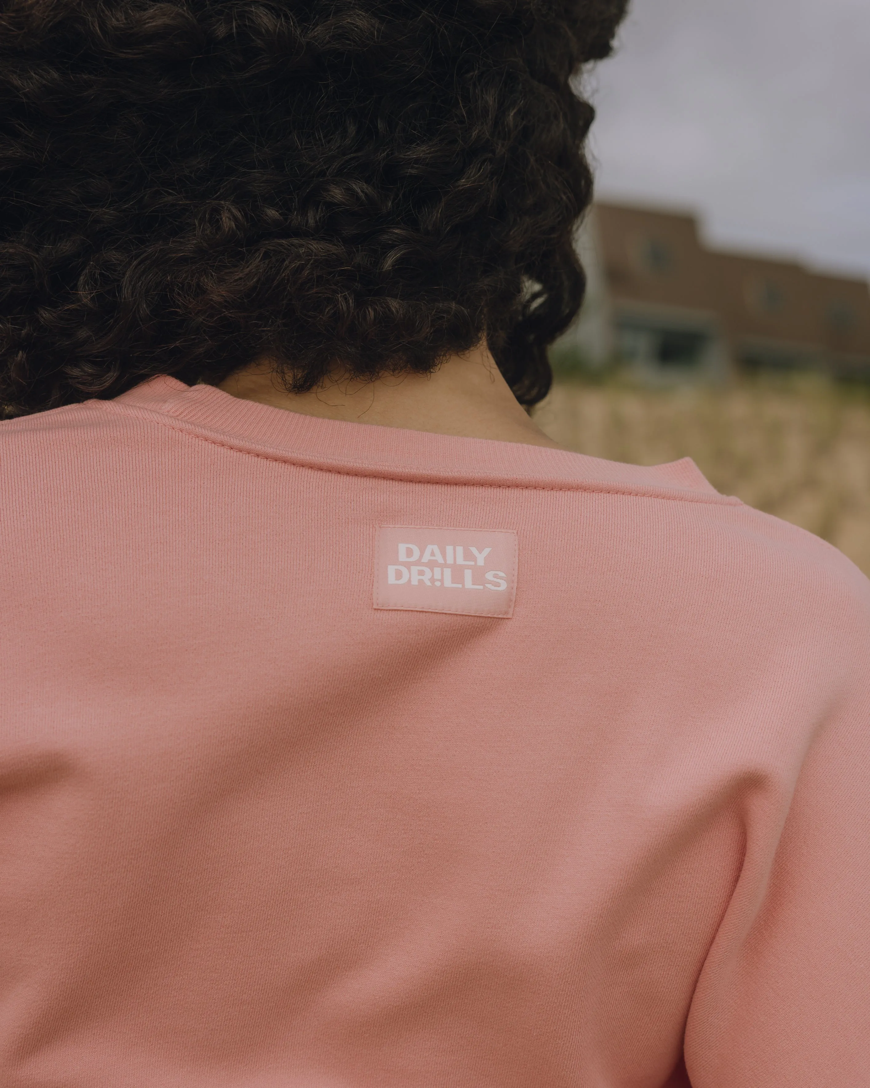 Oversized Sport Crew - Dusty Rose with Monochrome Patch sold by Daily Drills product image thumbnail 4
