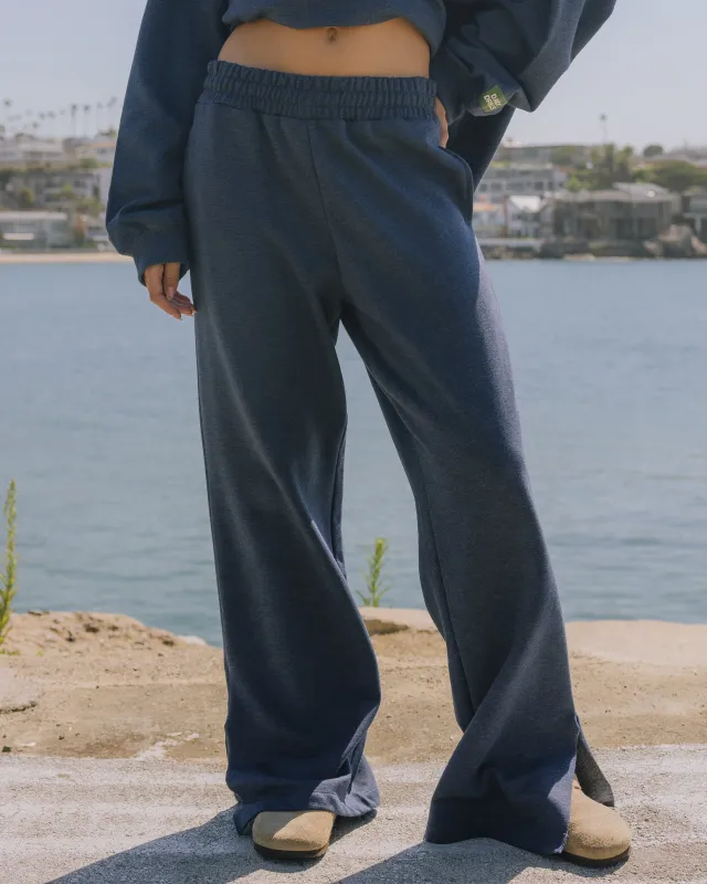 Fleece Wide Leg Sweatpants - Denim sold by Daily Drills