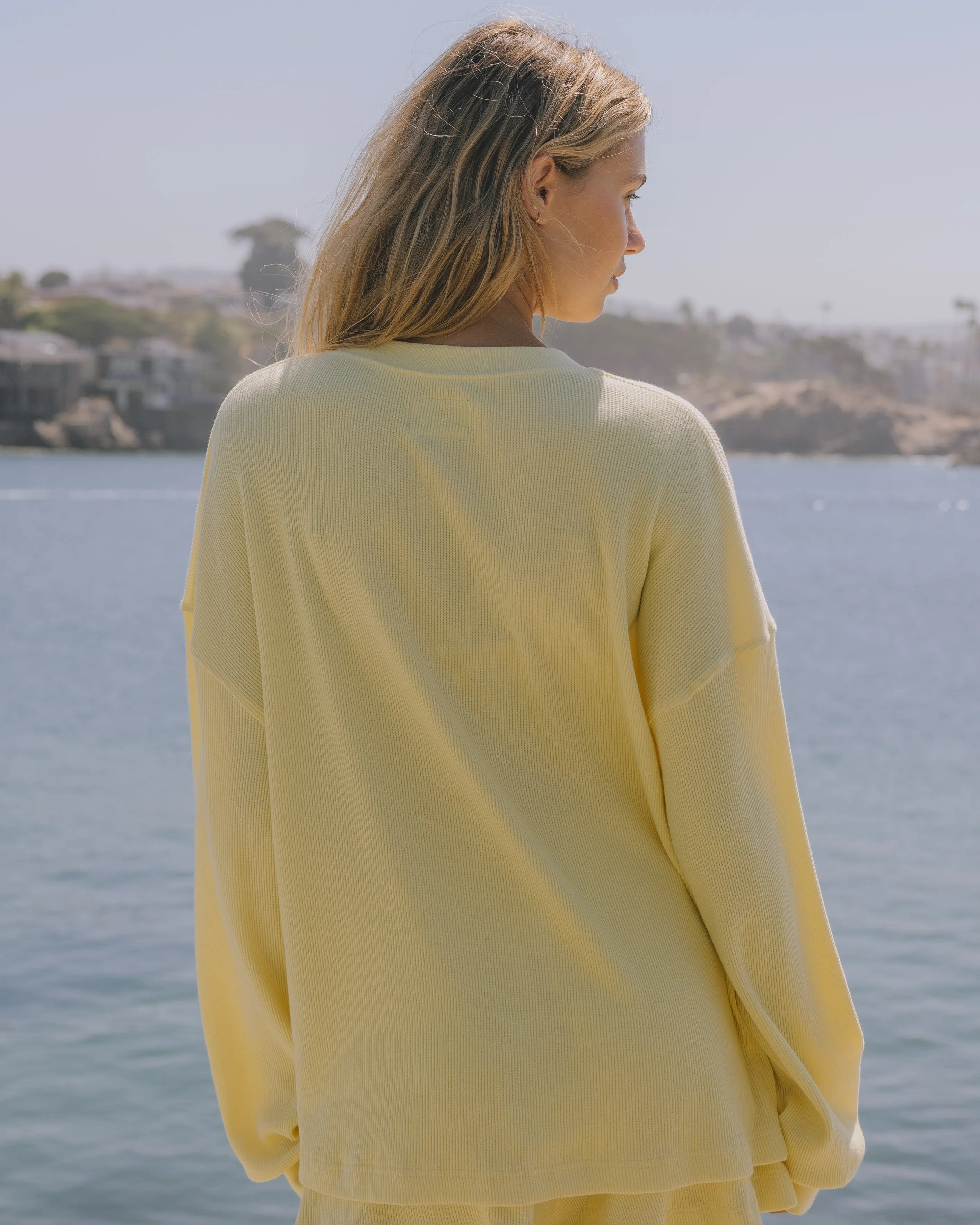 Oversized Thermal Henley - Lemonade sold by Daily Drills product image thumbnail 2