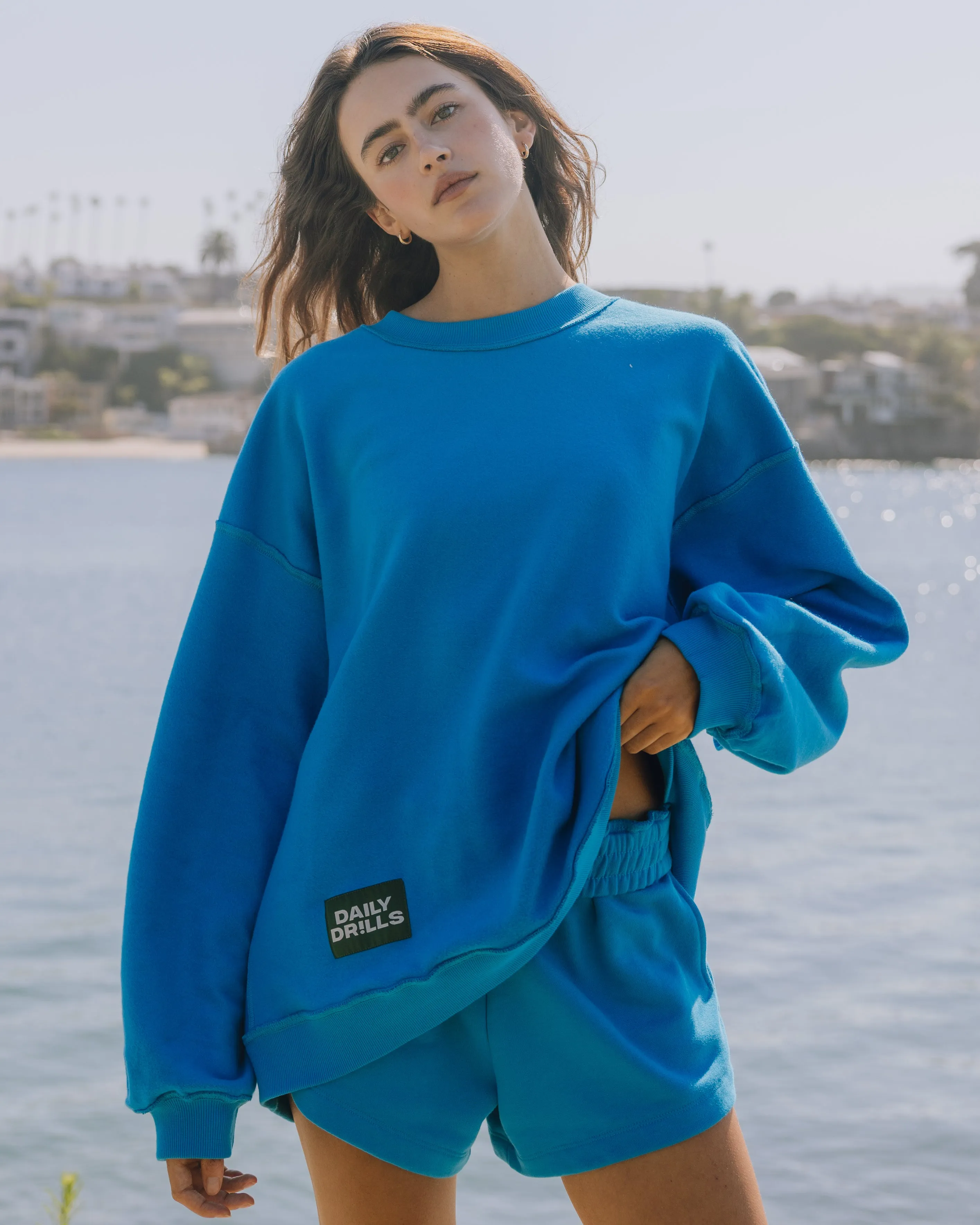 Oversized Fleece Crew - Tide sold by Daily Drills product image thumbnail 3