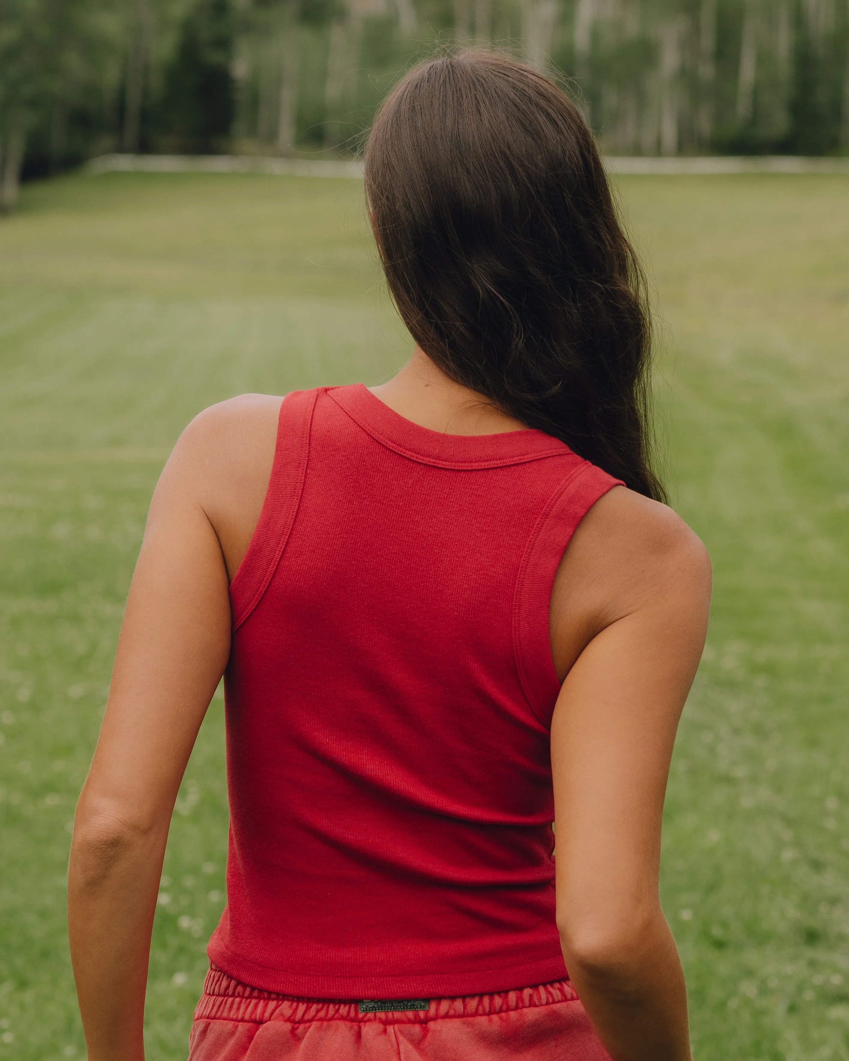 Logo Ribbed Tank - Vintage Red with Bandana Patch sold by Daily Drills product image thumbnail 2