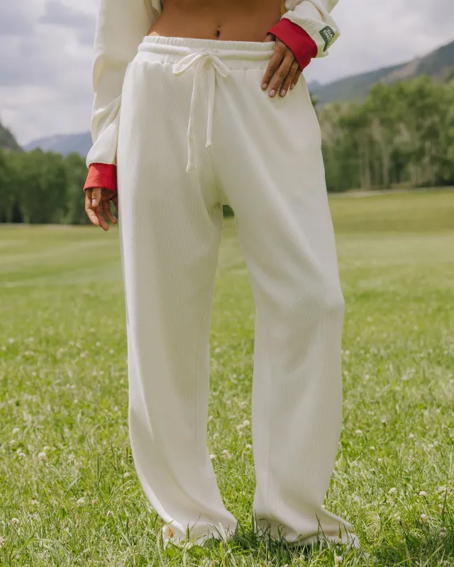 Thermal Resort Pants - Cream with Bandana Patch sold by Daily Drills