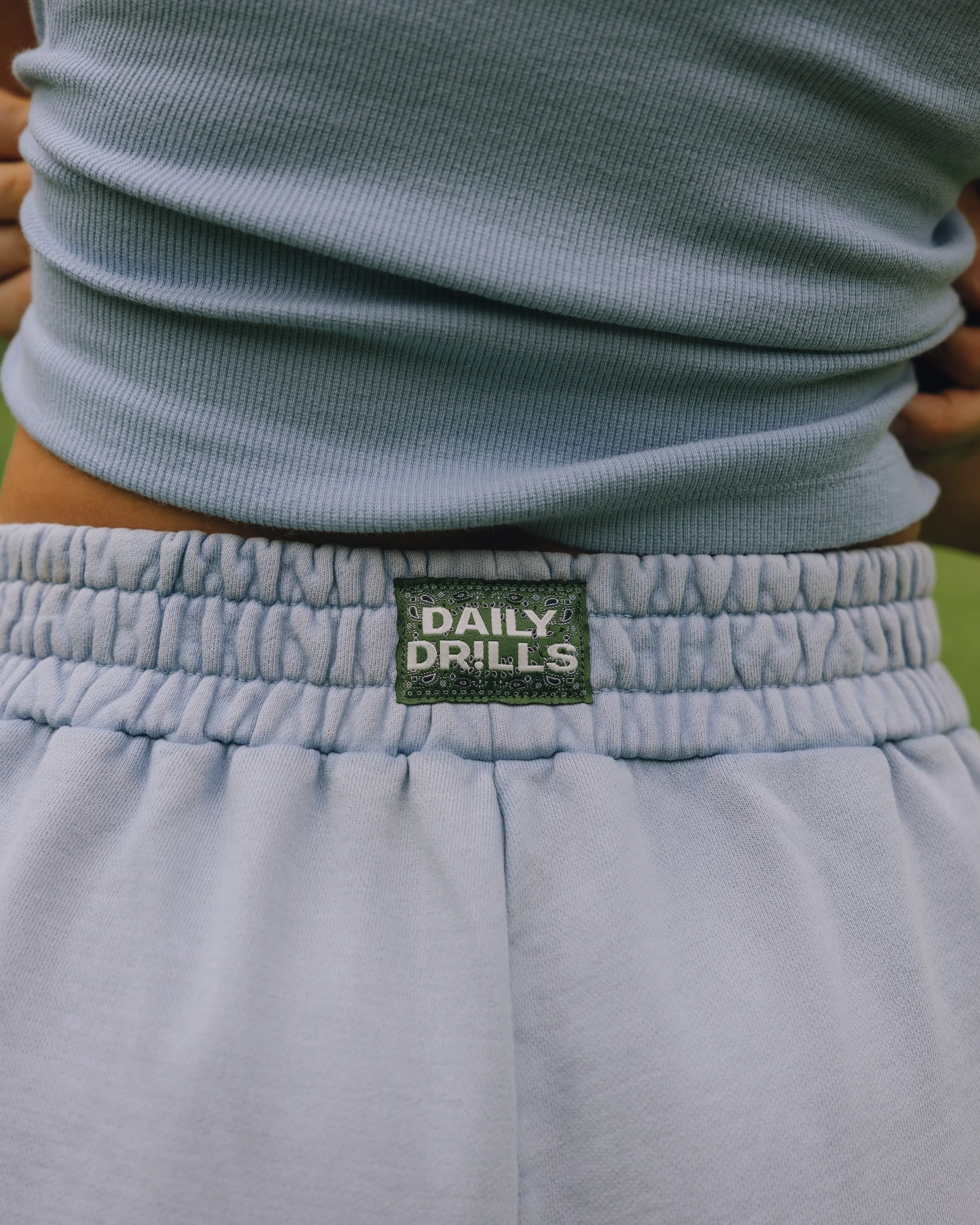Super Shorts - Sunbleached Mist with Bandana Patch sold by Daily Drills product image thumbnail 4