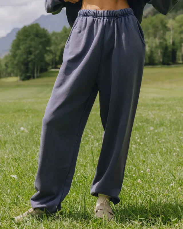 Unisex Joggers - Sunbleached Navy with Bandana Patch sold by Daily Drills
