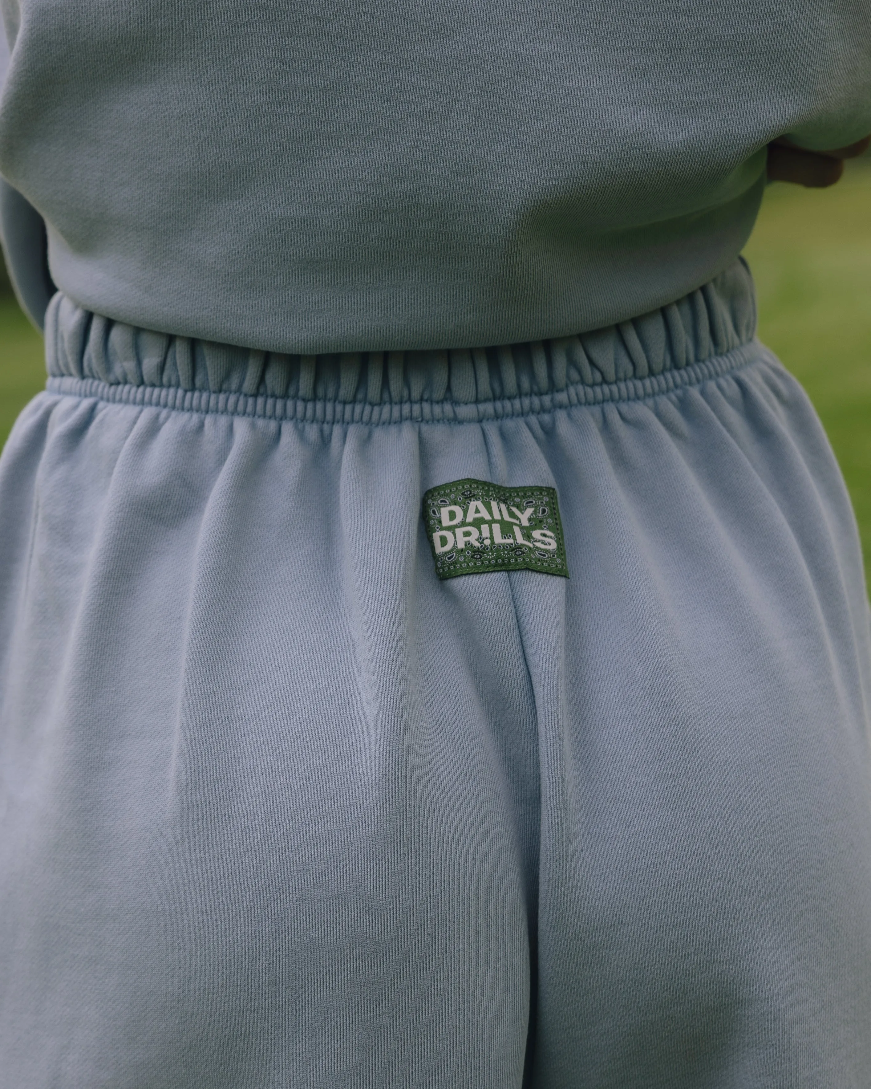 Unisex Joggers - Sunbleached Mist with Bandana Patch sold by Daily Drills product image thumbnail 4