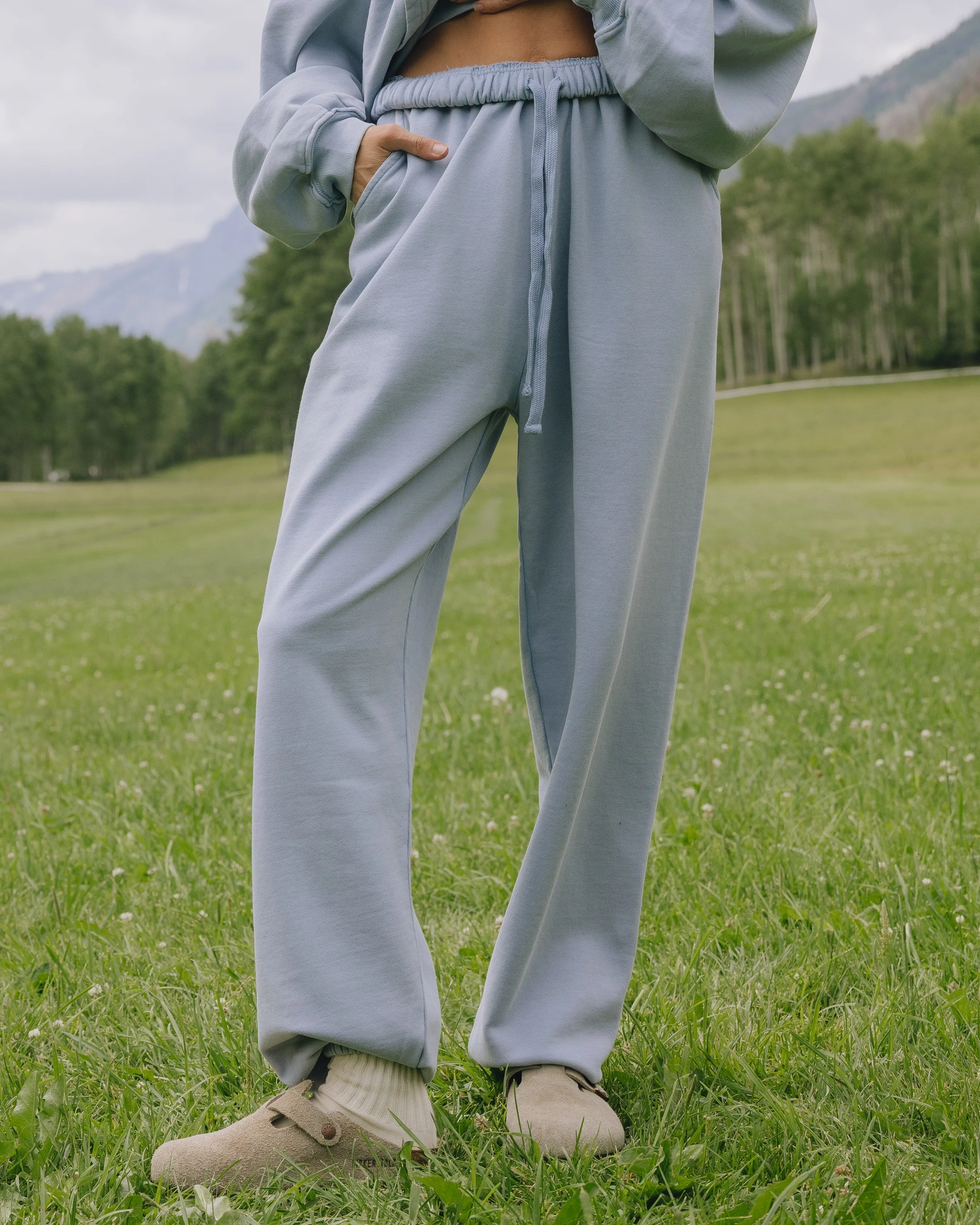 Unisex Joggers - Sunbleached Mist with Bandana Patch sold by Daily Drills product image thumbnail 3