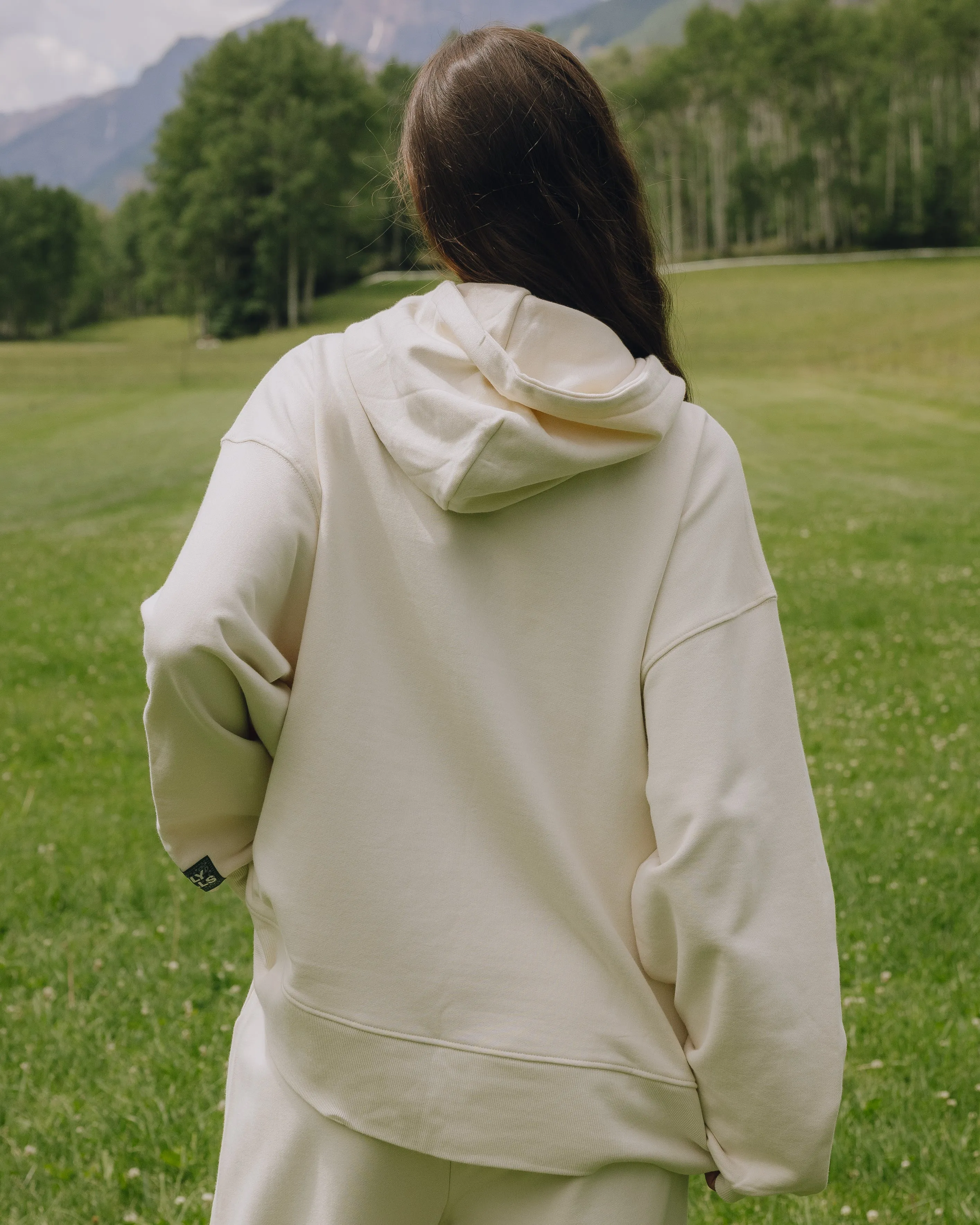 Unisex Oversized Hoodie - Sand with Bandana Patch sold by Daily Drills product image thumbnail 2
