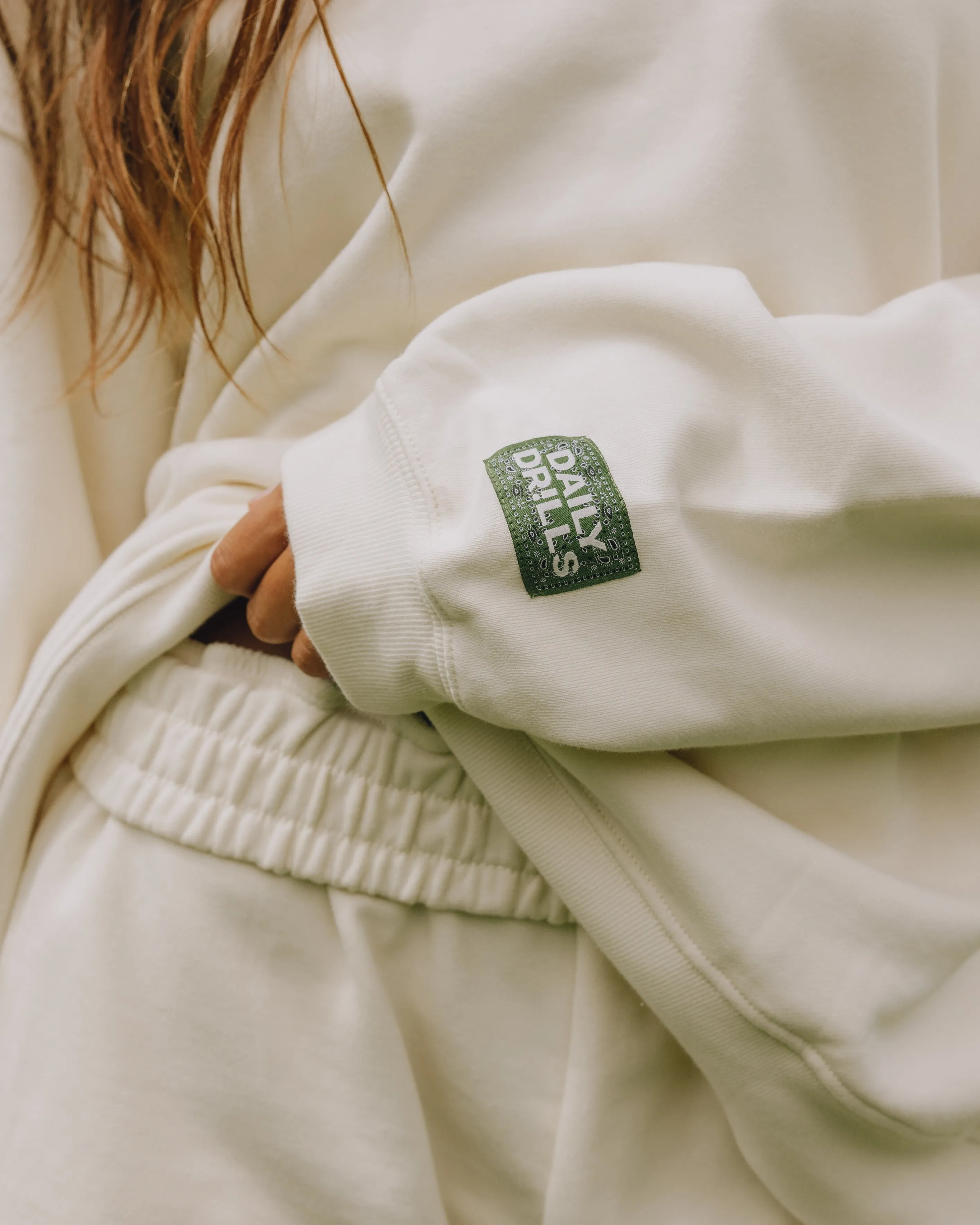 Unisex Oversized Crew - Sand with Bandana Patch sold by Daily Drills product image thumbnail 5