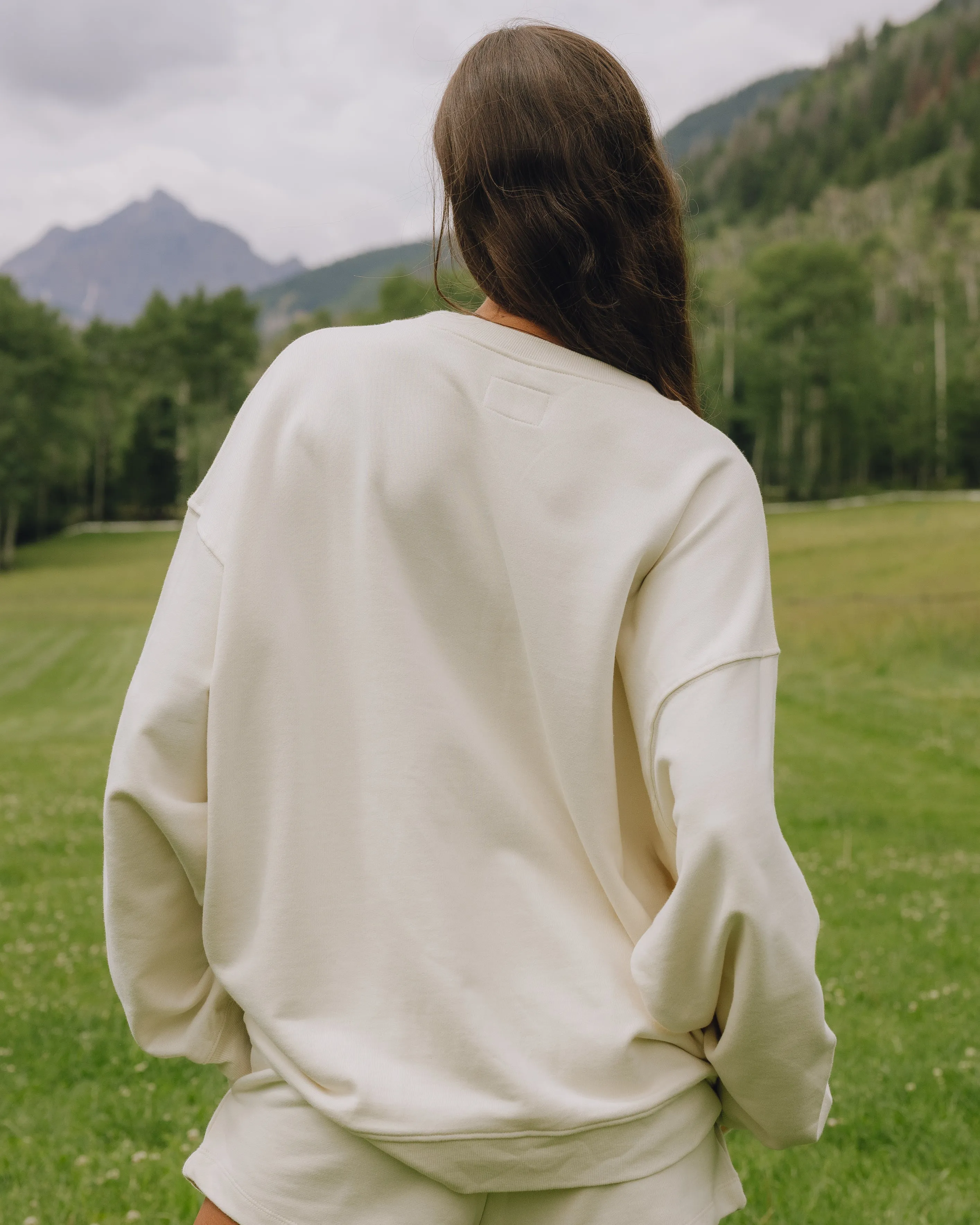 Unisex Oversized Crew - Sand with Bandana Patch sold by Daily Drills product image thumbnail 2