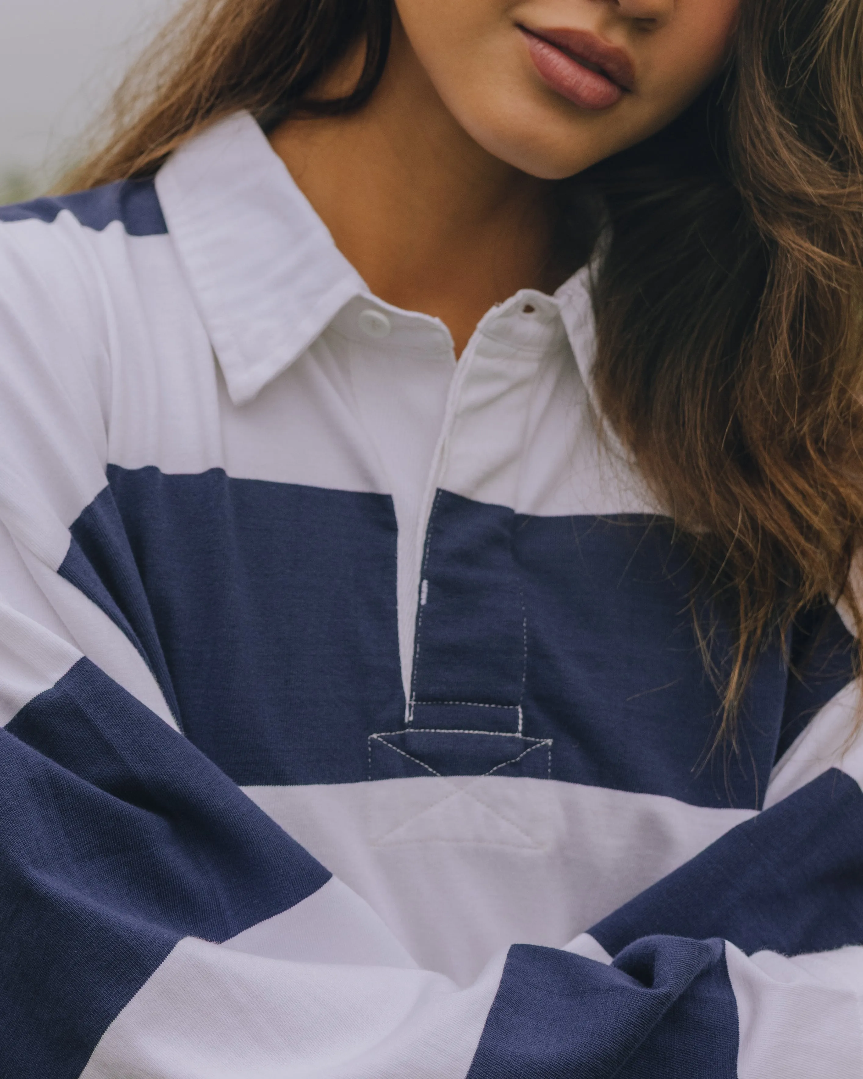 Rugby Tee - Navy + White Stripe sold by Daily Drills product image thumbnail 3