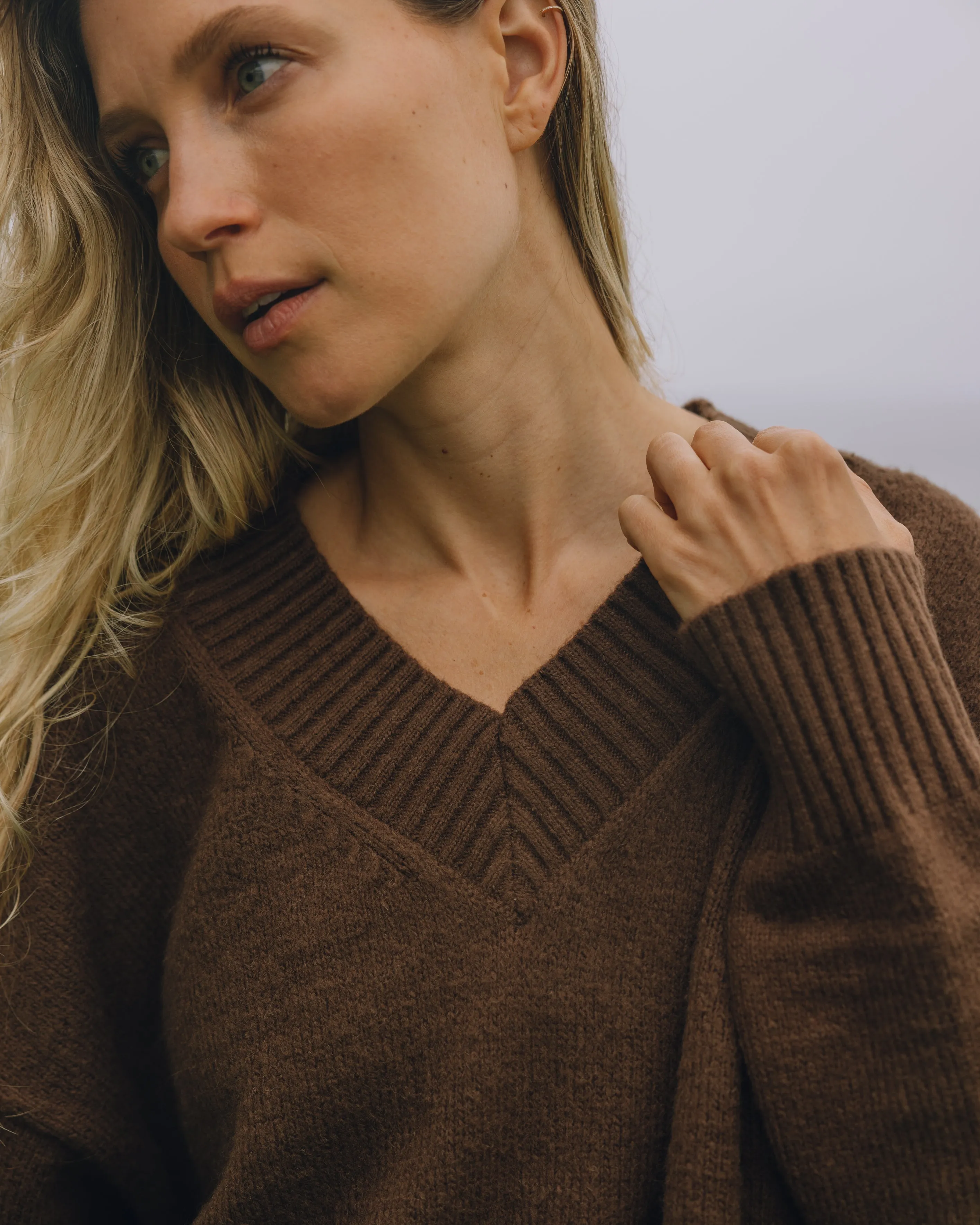 Oversized V-Neck Sweater - Coco sold by Daily Drills product image thumbnail 3