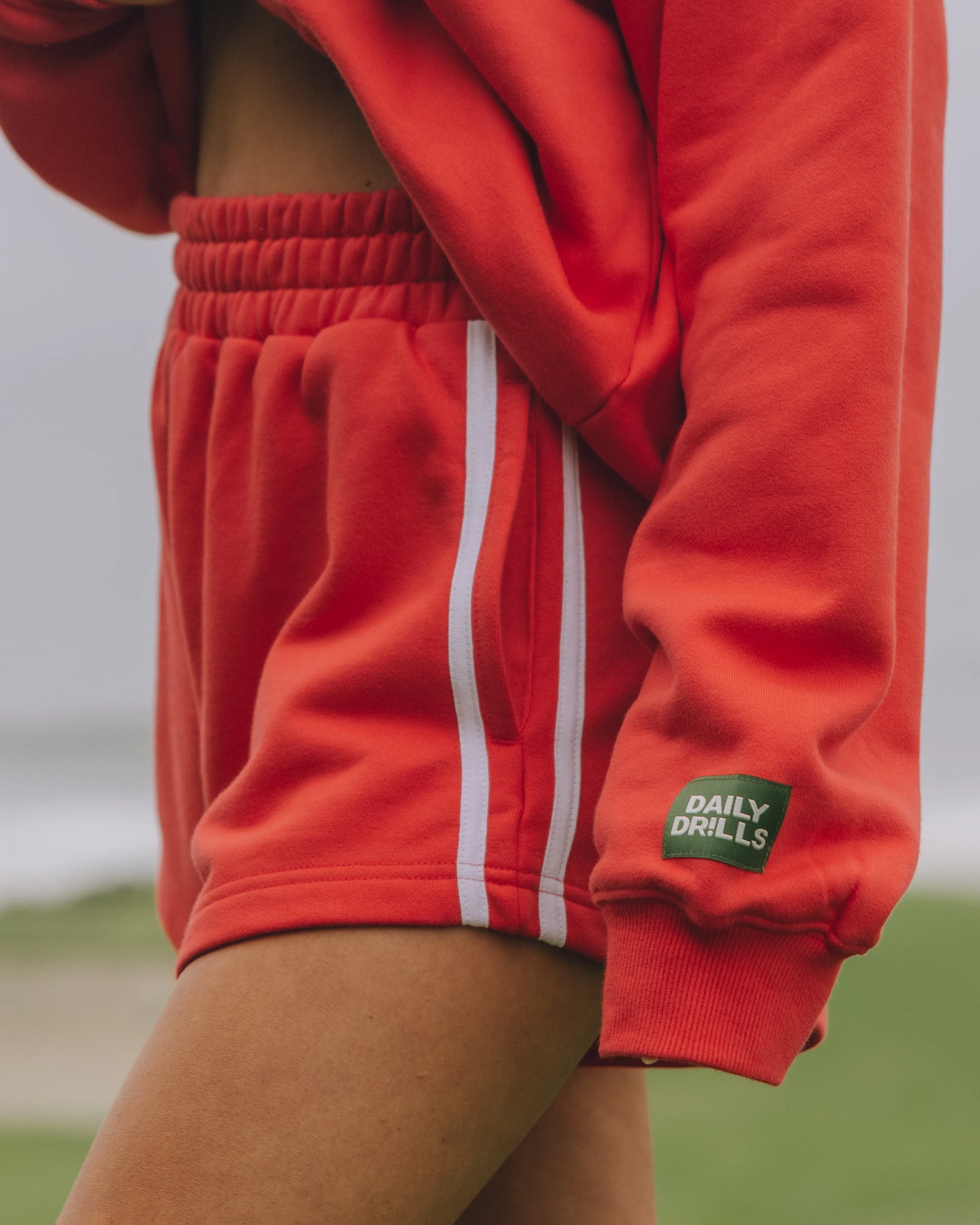 Fleece Super Shorts with Stripes - Heart sold by Daily Drills product image thumbnail 4