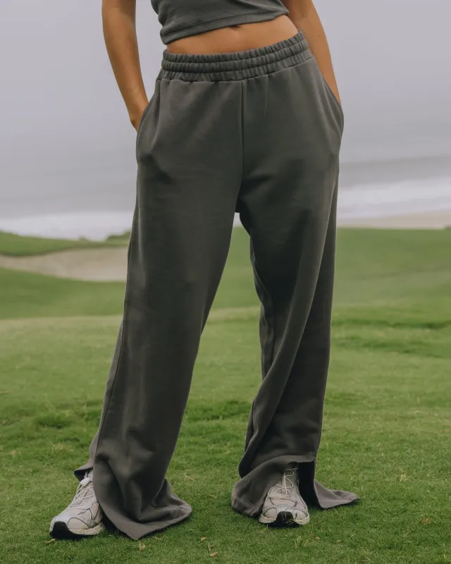 Fleece Wide Leg Sweatpants - Vintage Black sold by Daily Drills