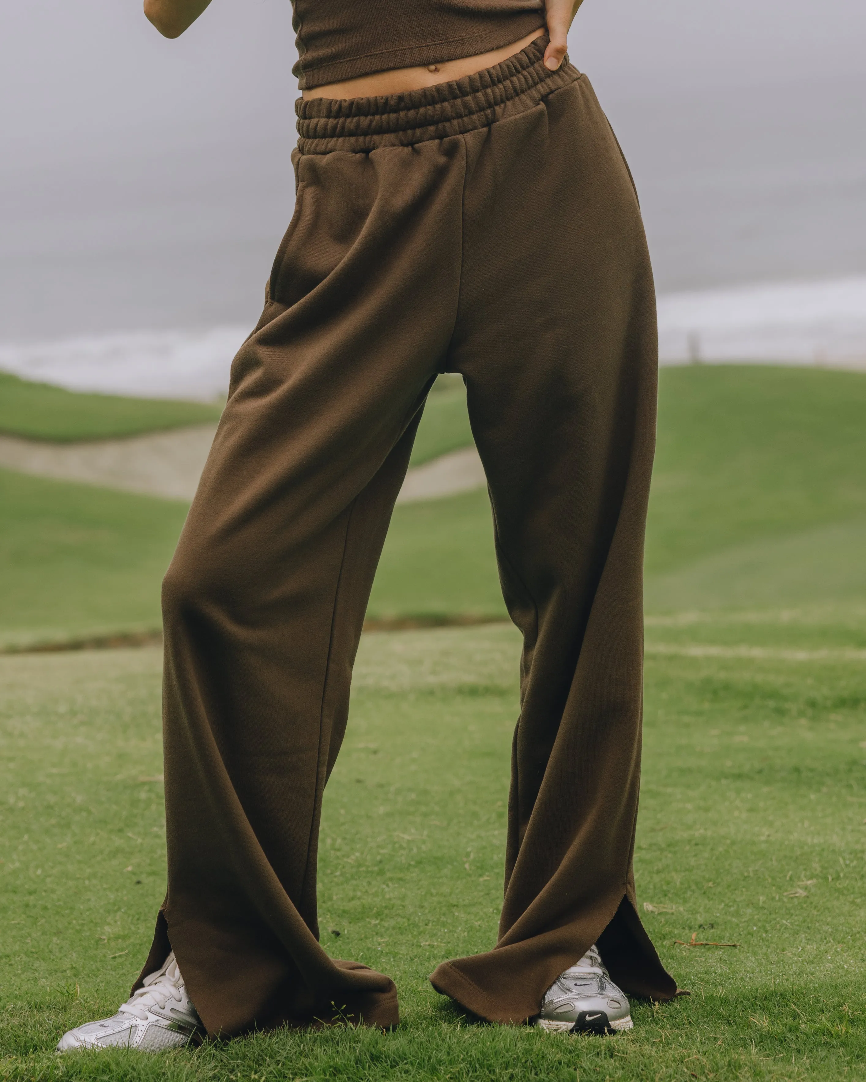 Fleece Wide Leg Sweatpants - Coco sold by Daily Drills