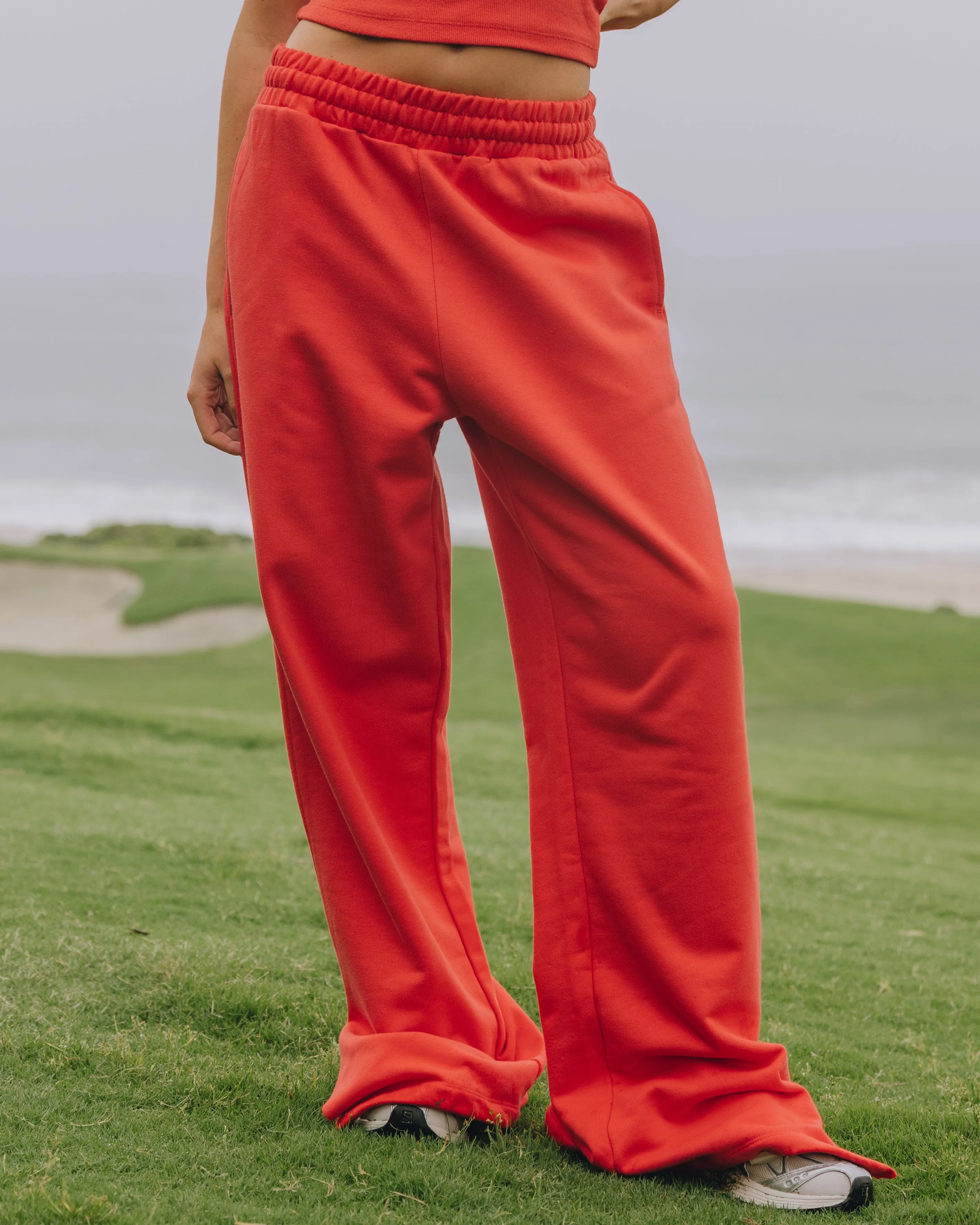 Fleece Wide Leg Sweatpants - Heart sold by Daily Drills