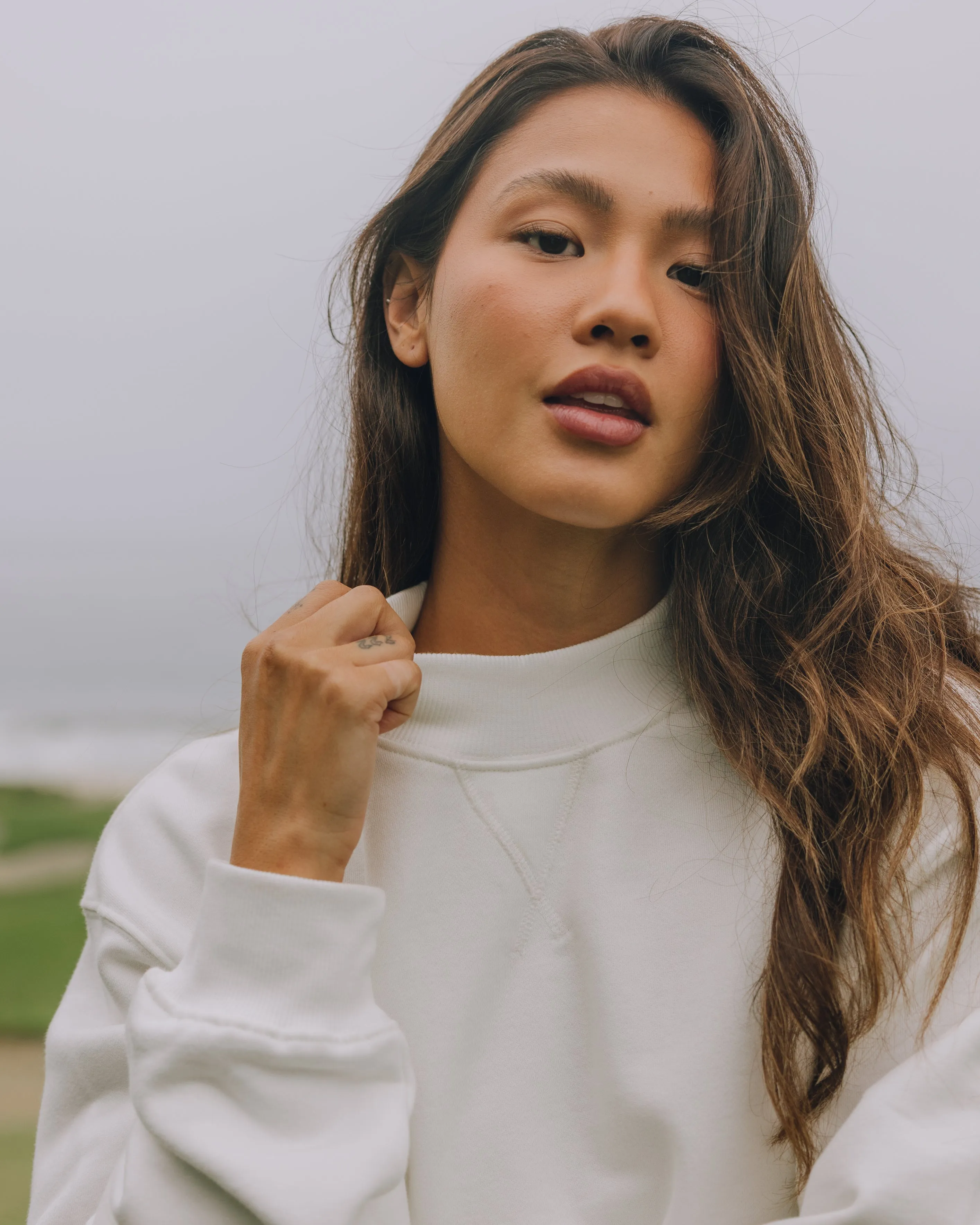 Fleece Vintage Crew - White sold by Daily Drills product image thumbnail 3