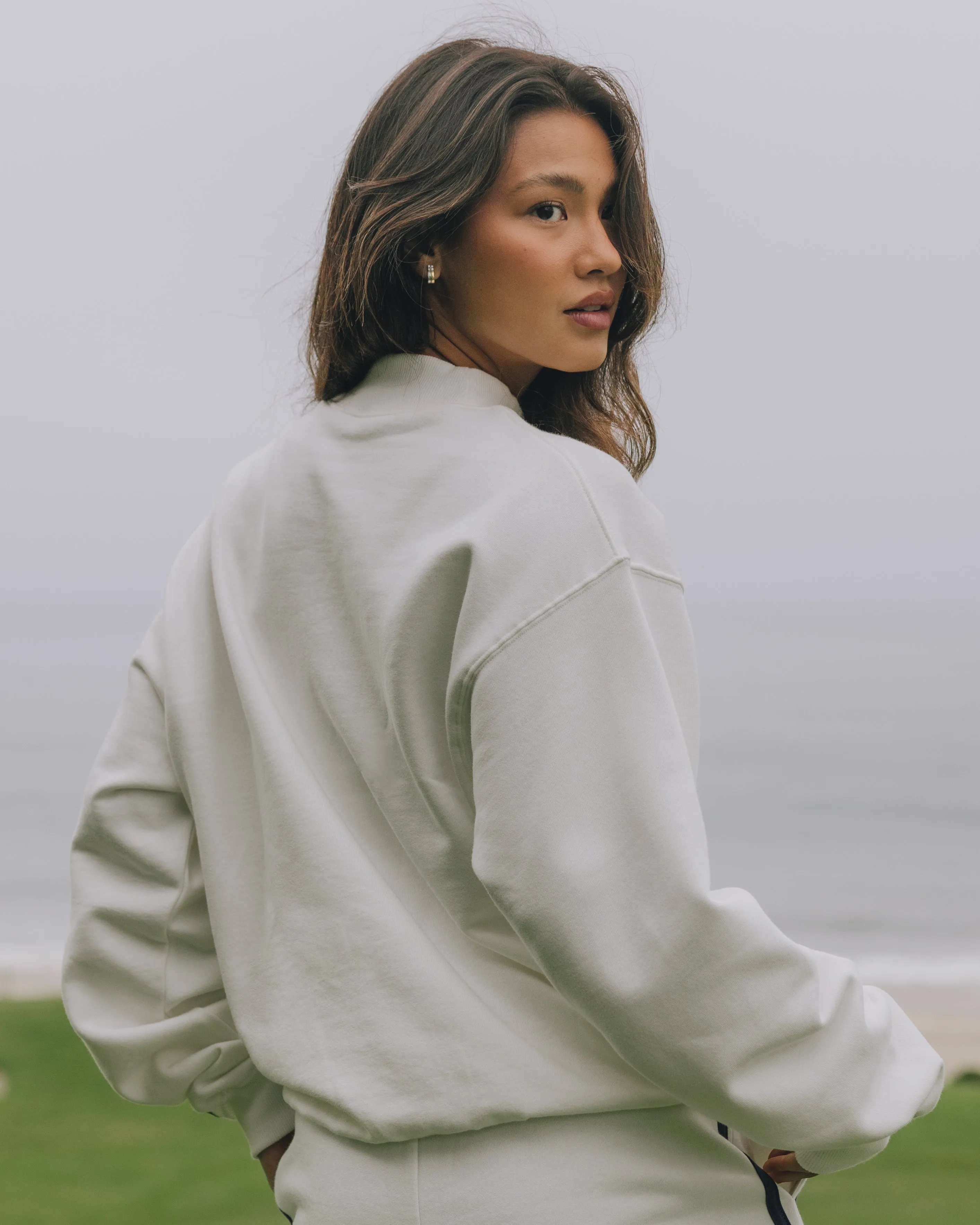 Fleece Vintage Crew - White sold by Daily Drills product image thumbnail 2