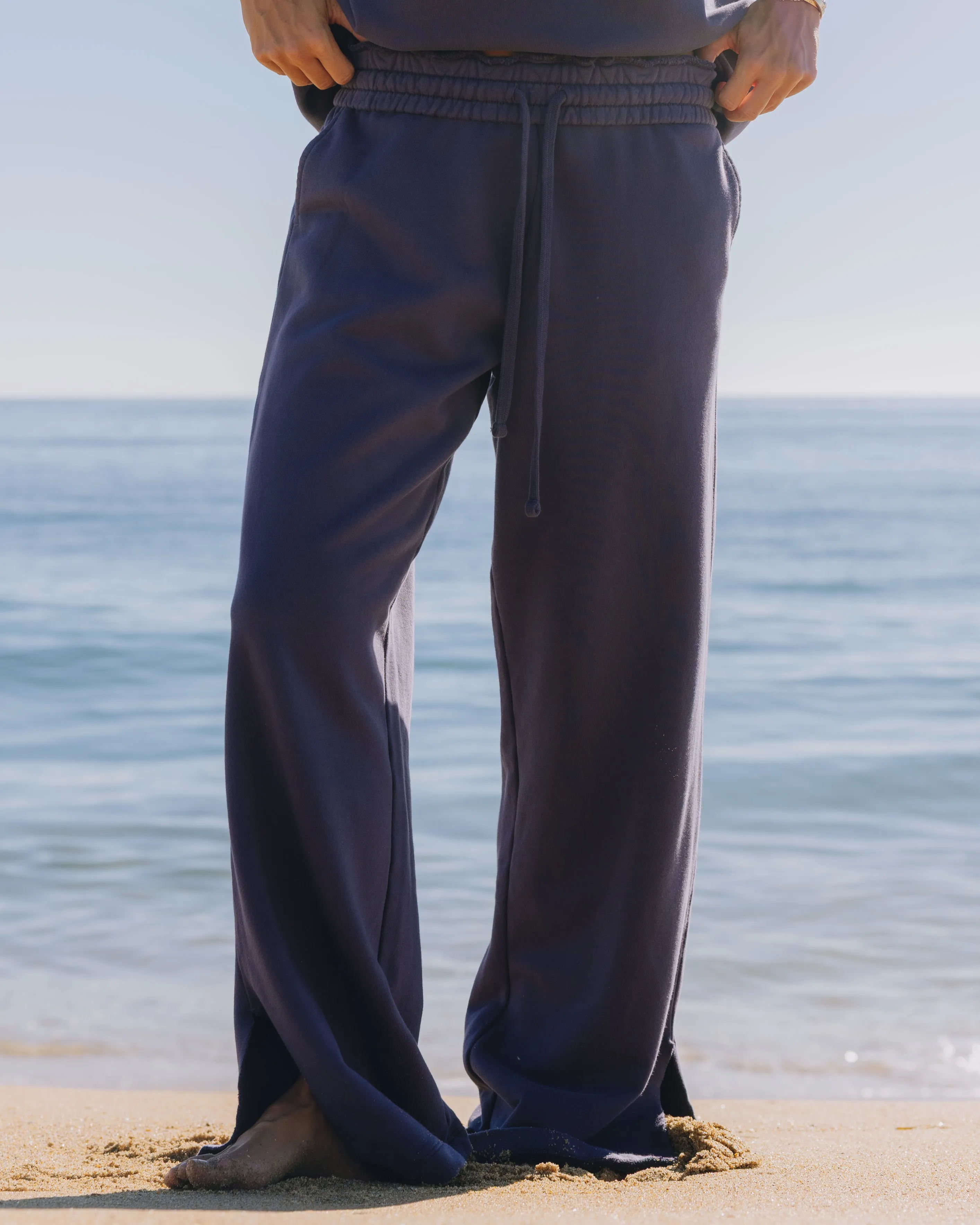 Wide Leg Sweatpants - Navy with !!!!! Patch sold by Daily Drills product image thumbnail 3
