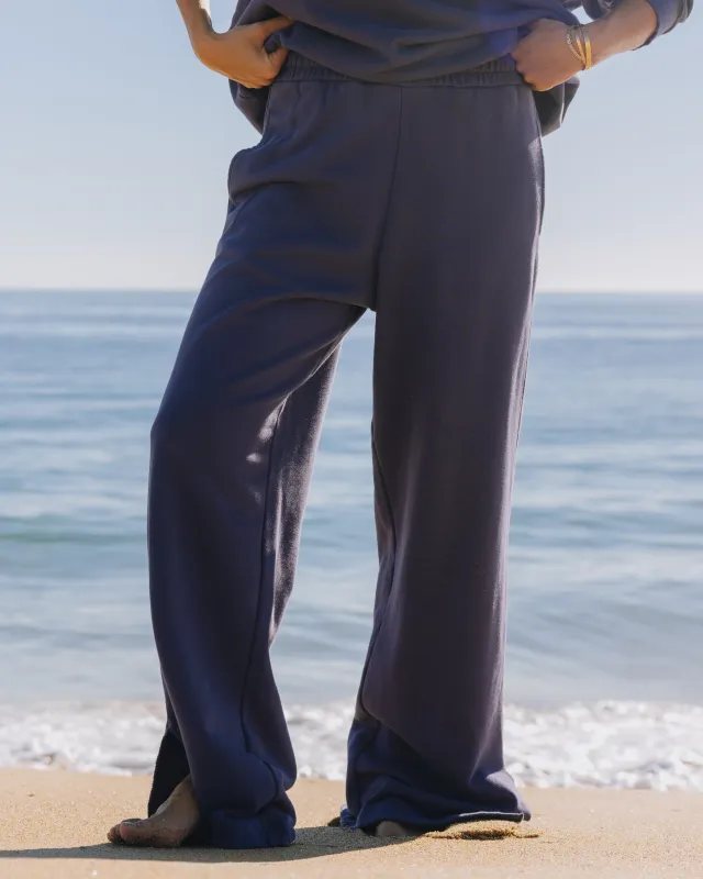 Wide Leg Sweatpants - Navy with !!!!! Patch made by Daily Drills