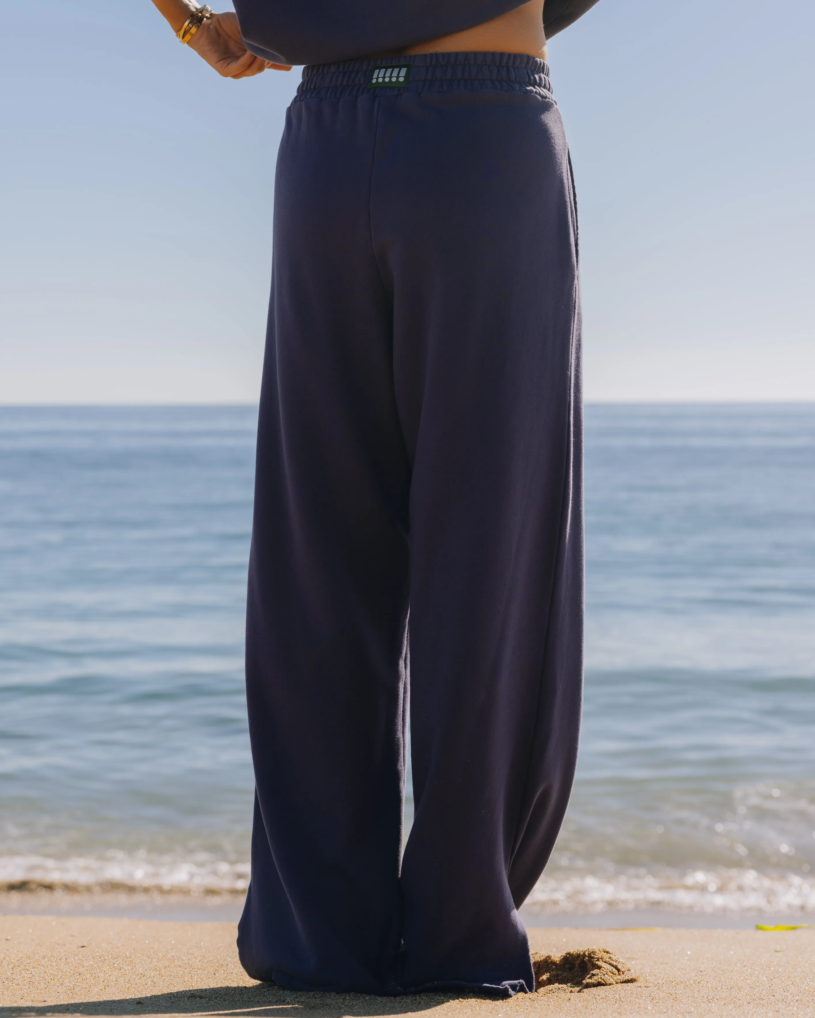 Wide Leg Sweatpants - Navy with !!!!! Patch sold by Daily Drills product image thumbnail 2